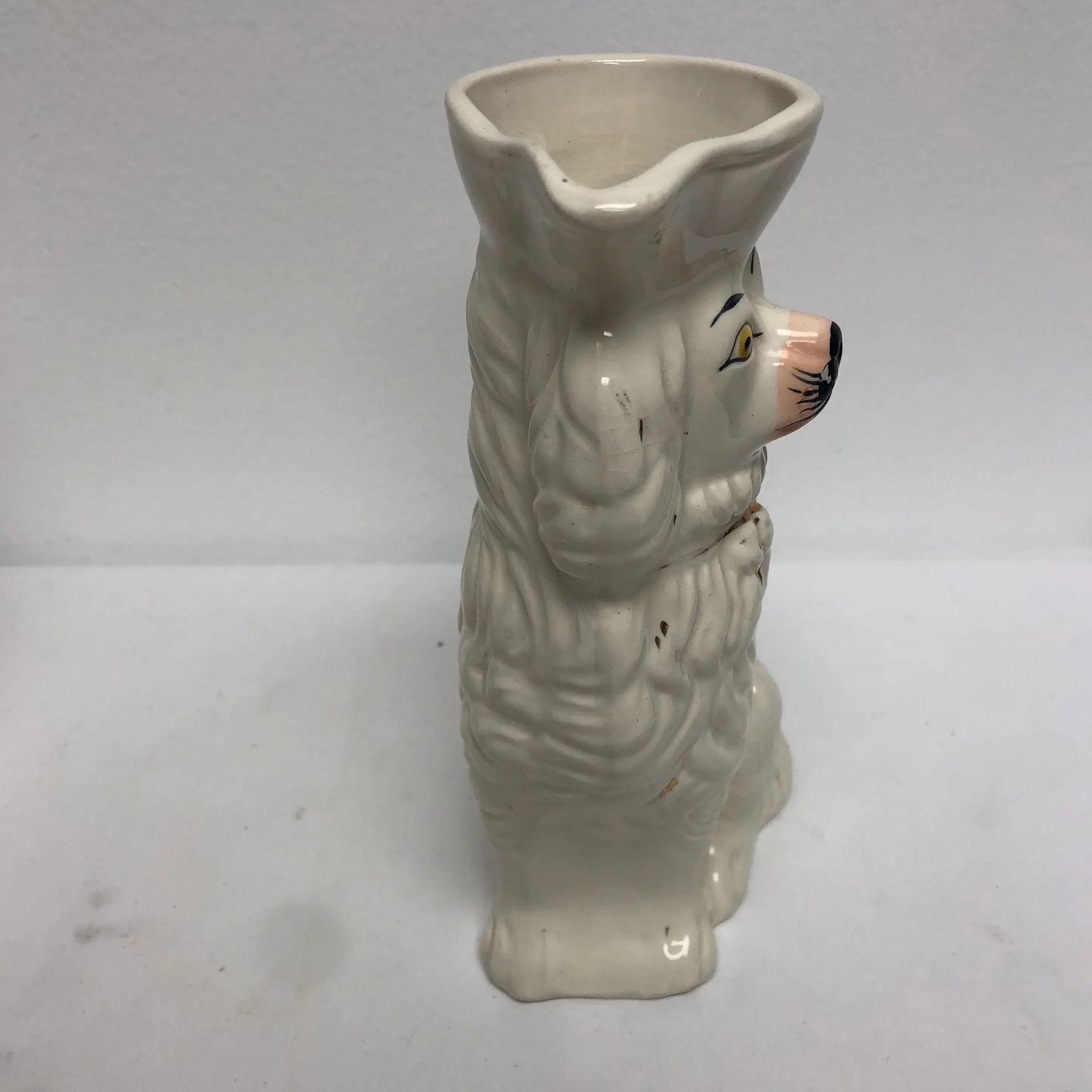 Antique English Staffordshire Spaniel Pitchers - a Pair - 5