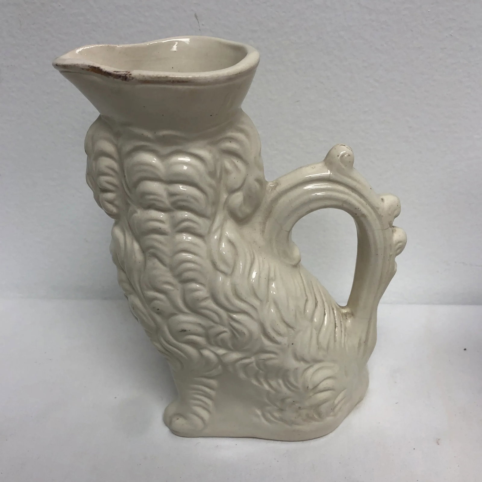 Antique English Staffordshire Spaniel Pitchers - a Pair - 6