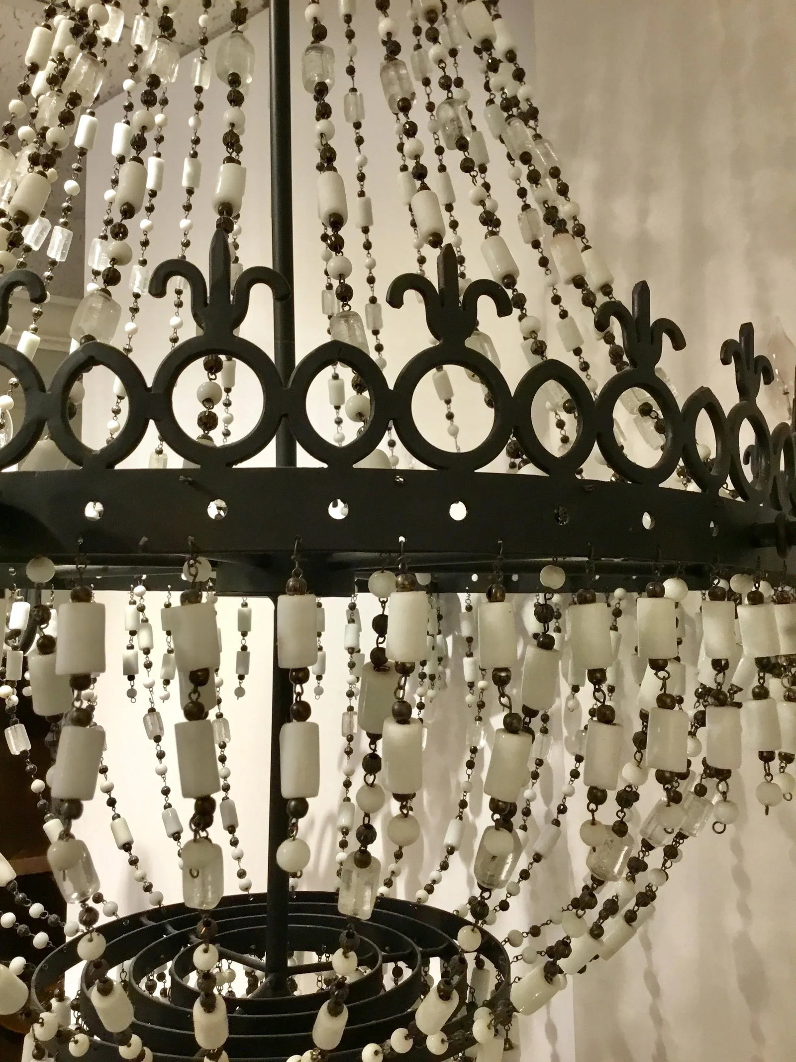Arteriors Transitional Black and White Glass Bead Barcelona Chandelier - 3