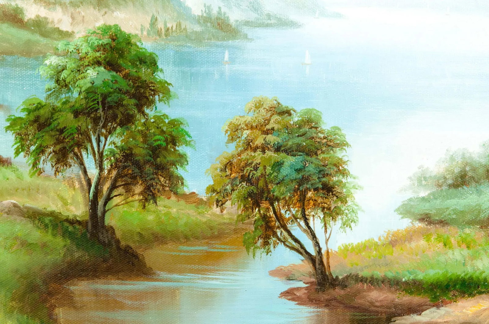 Impressionist Oil / Canvas Painting in Gilt Wood Frame - 3