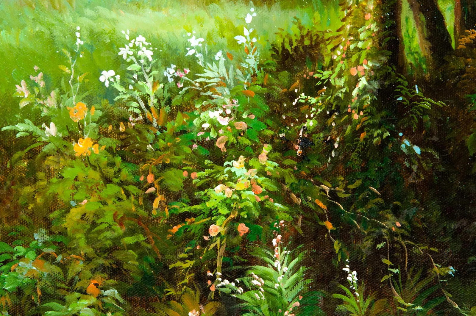 Impressionist Oil / Canvas Painting in Gilt Wood Frame - 4
