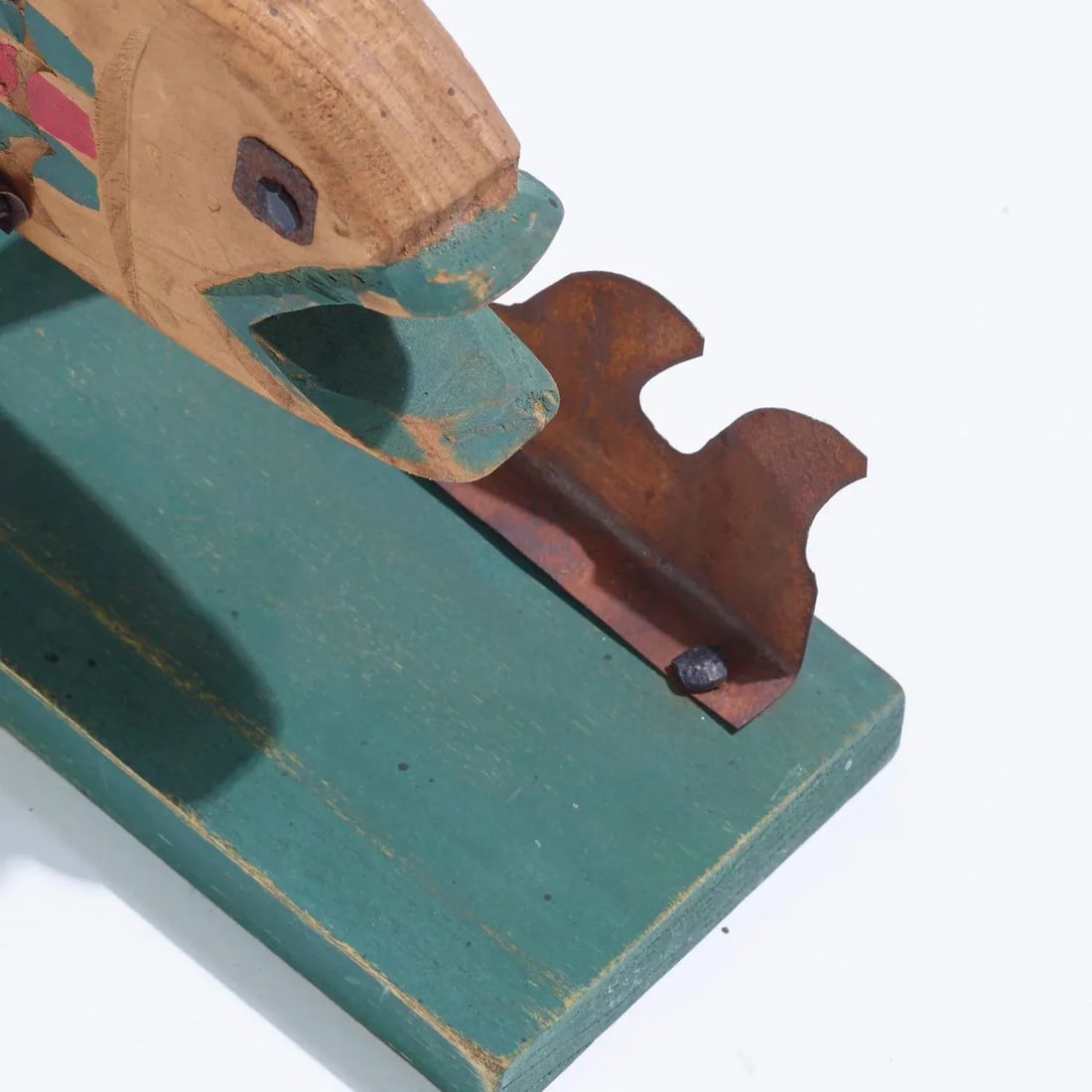 Vintage Rustic and Wood and Metal Fish Bookends - a Pair - 5