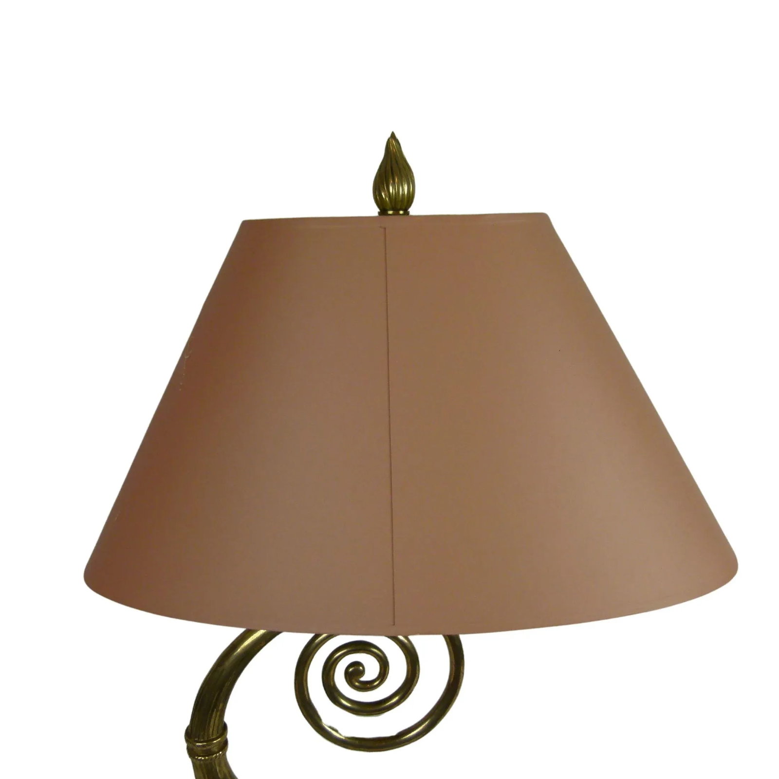 1980s Chapman Art Nouveau Brass Table Lamp on Lucite Base, 1987 - 11