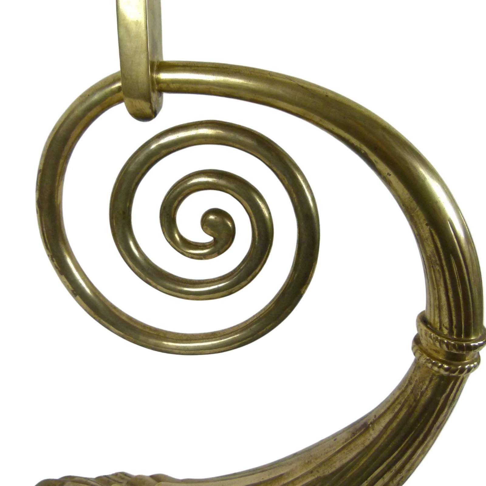 1980s Chapman Art Nouveau Brass Table Lamp on Lucite Base, 1987 - 4