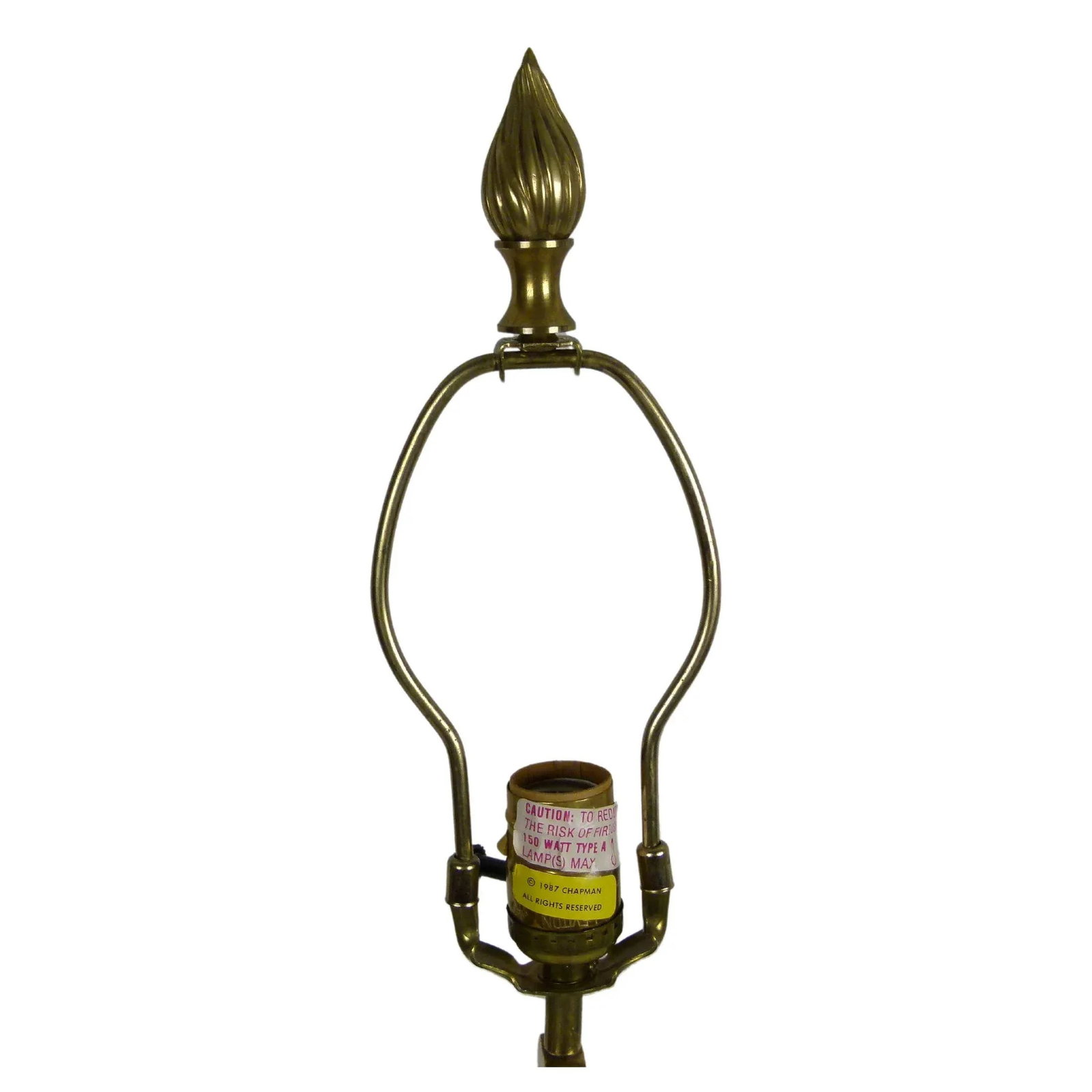 1980s Chapman Art Nouveau Brass Table Lamp on Lucite Base, 1987 - 5