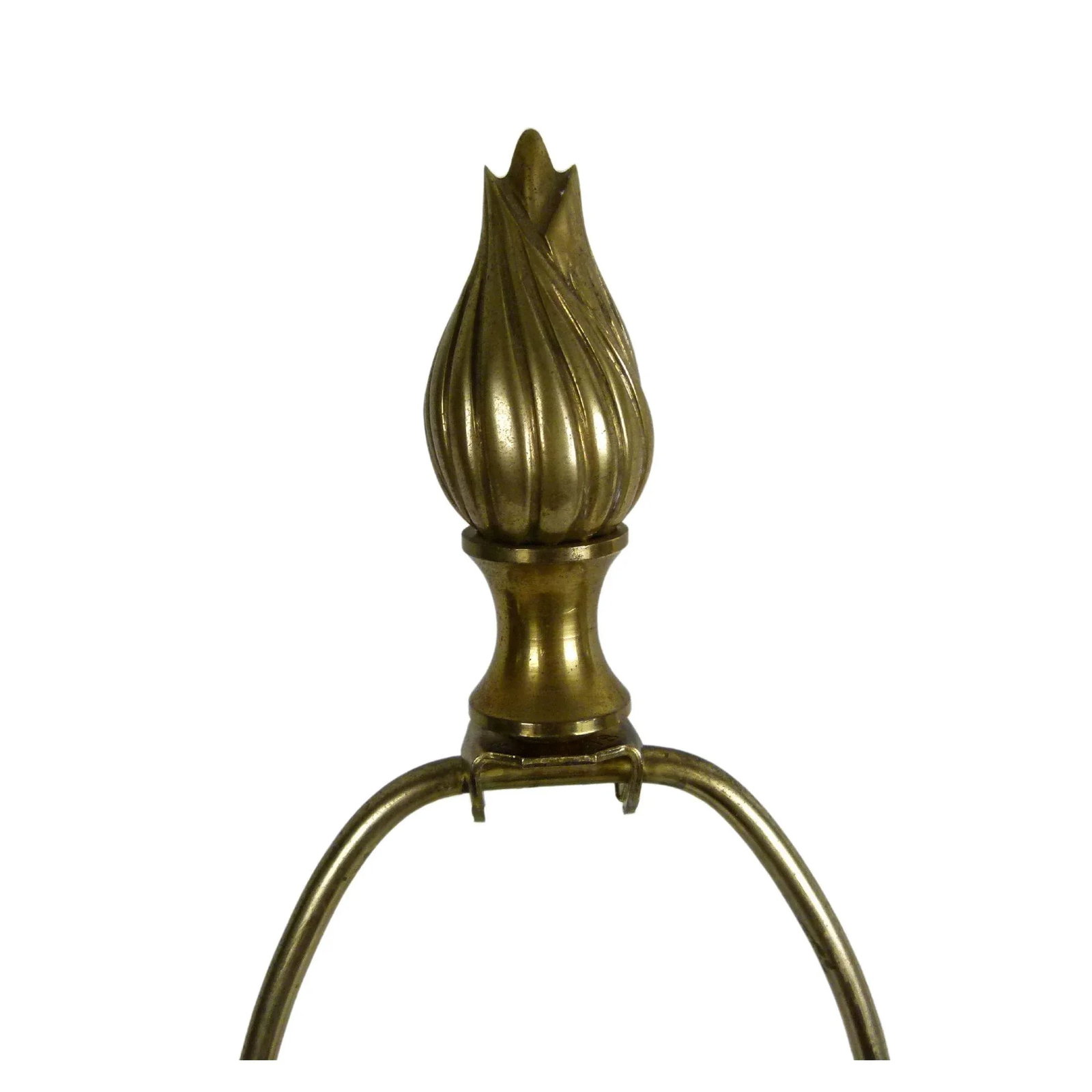1980s Chapman Art Nouveau Brass Table Lamp on Lucite Base, 1987 - 8