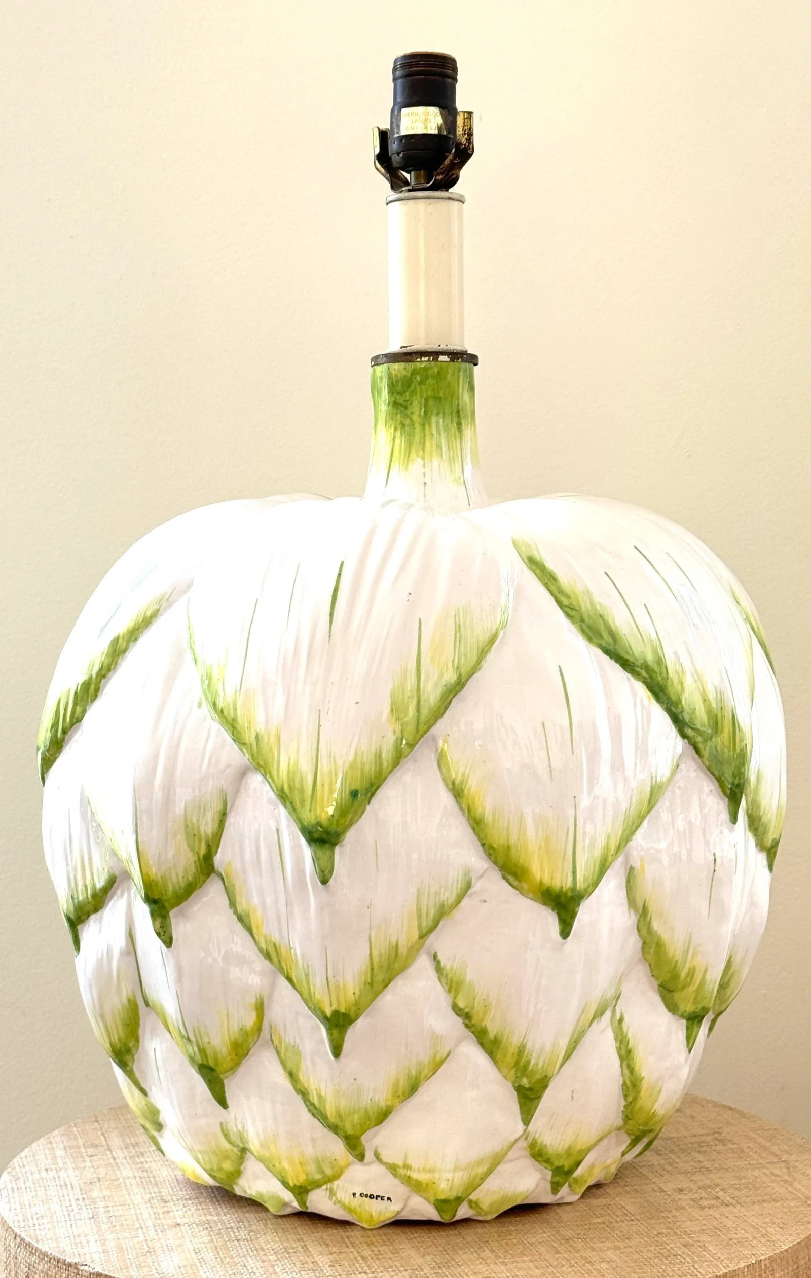 Vintage Monumental Italian Artichoke Lamp - 7