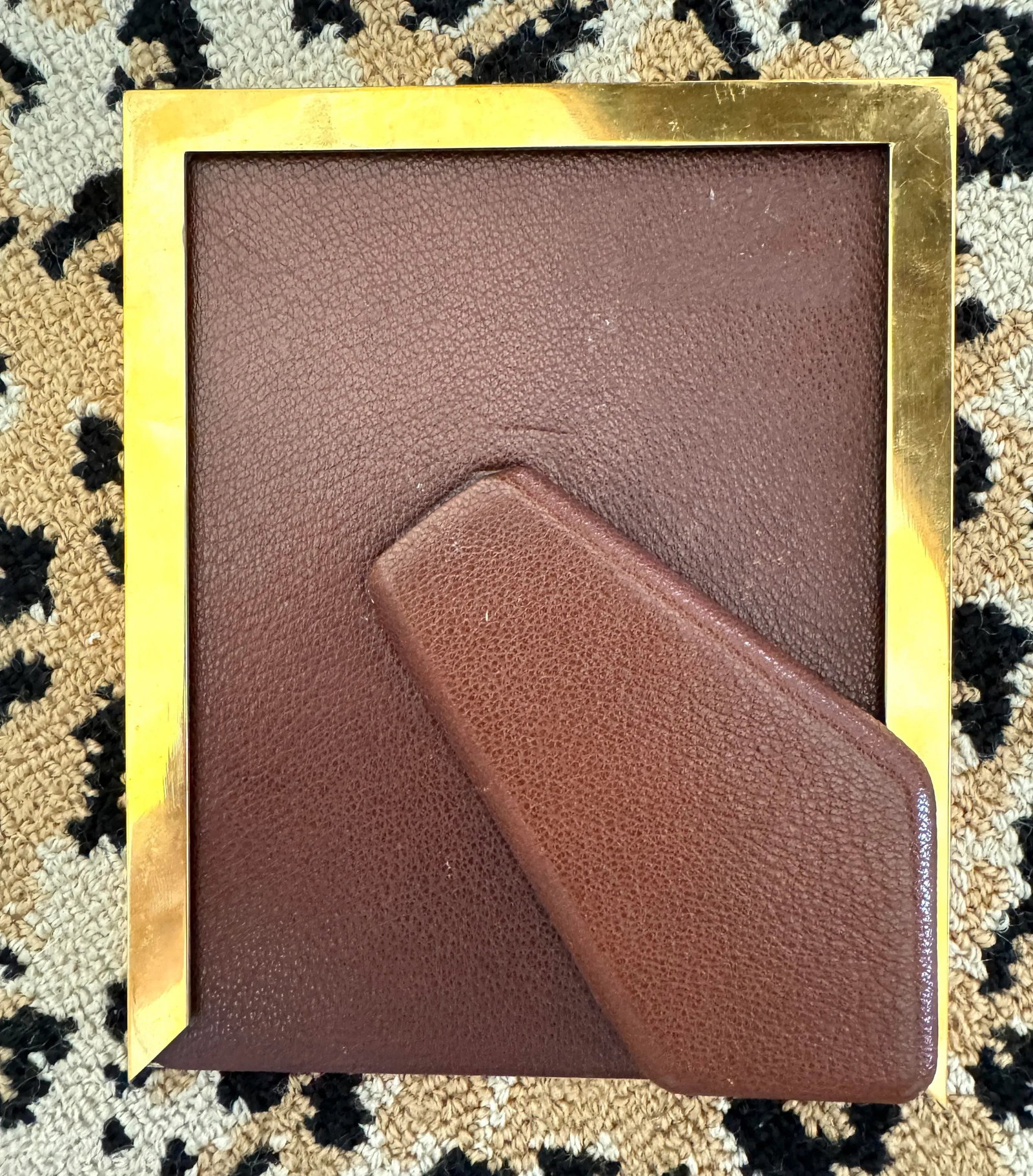 Vintage Hermes Tortoise Brass Picture Frame - 10