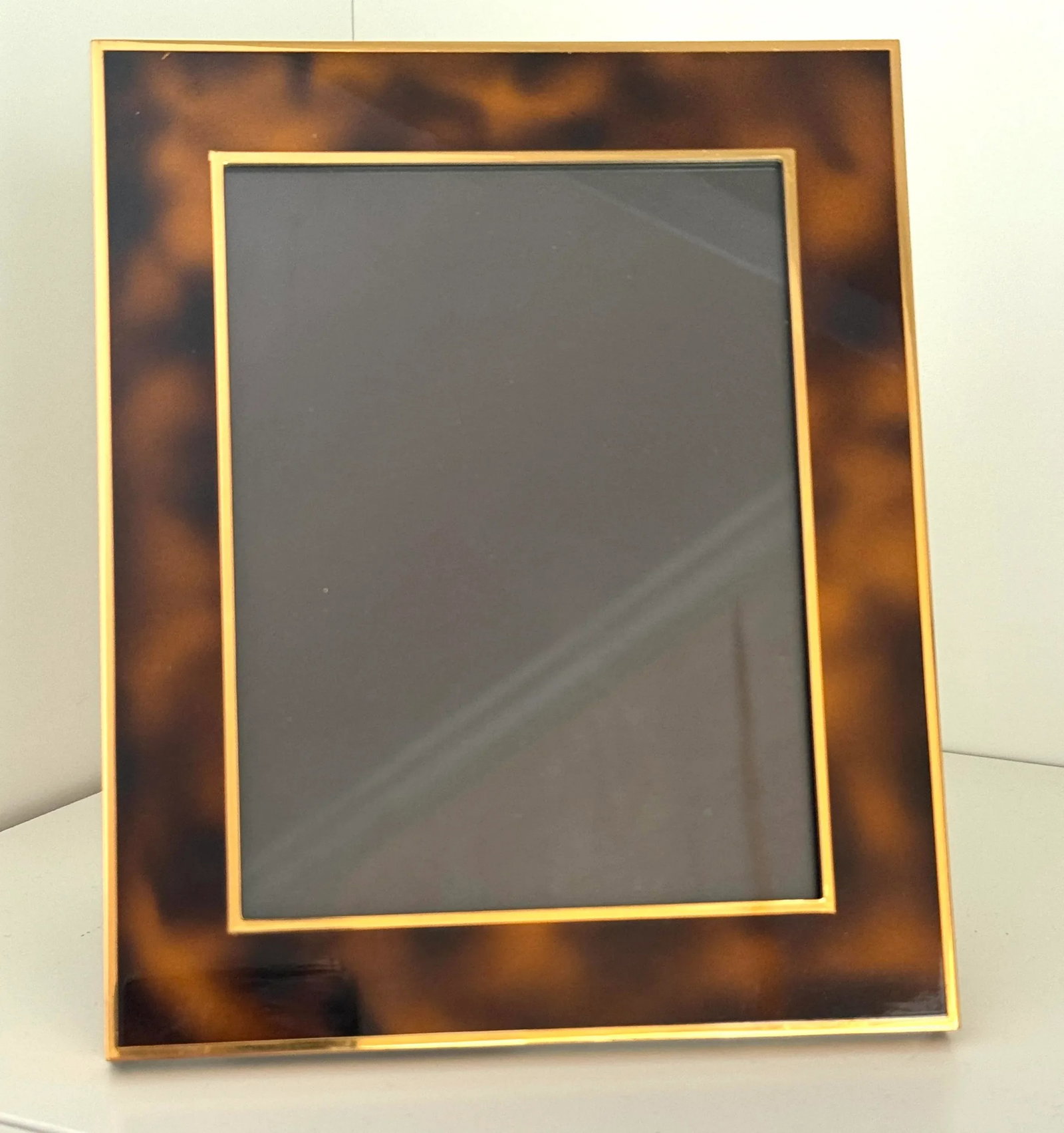 Vintage Hermes Tortoise Brass Picture Frame - 3