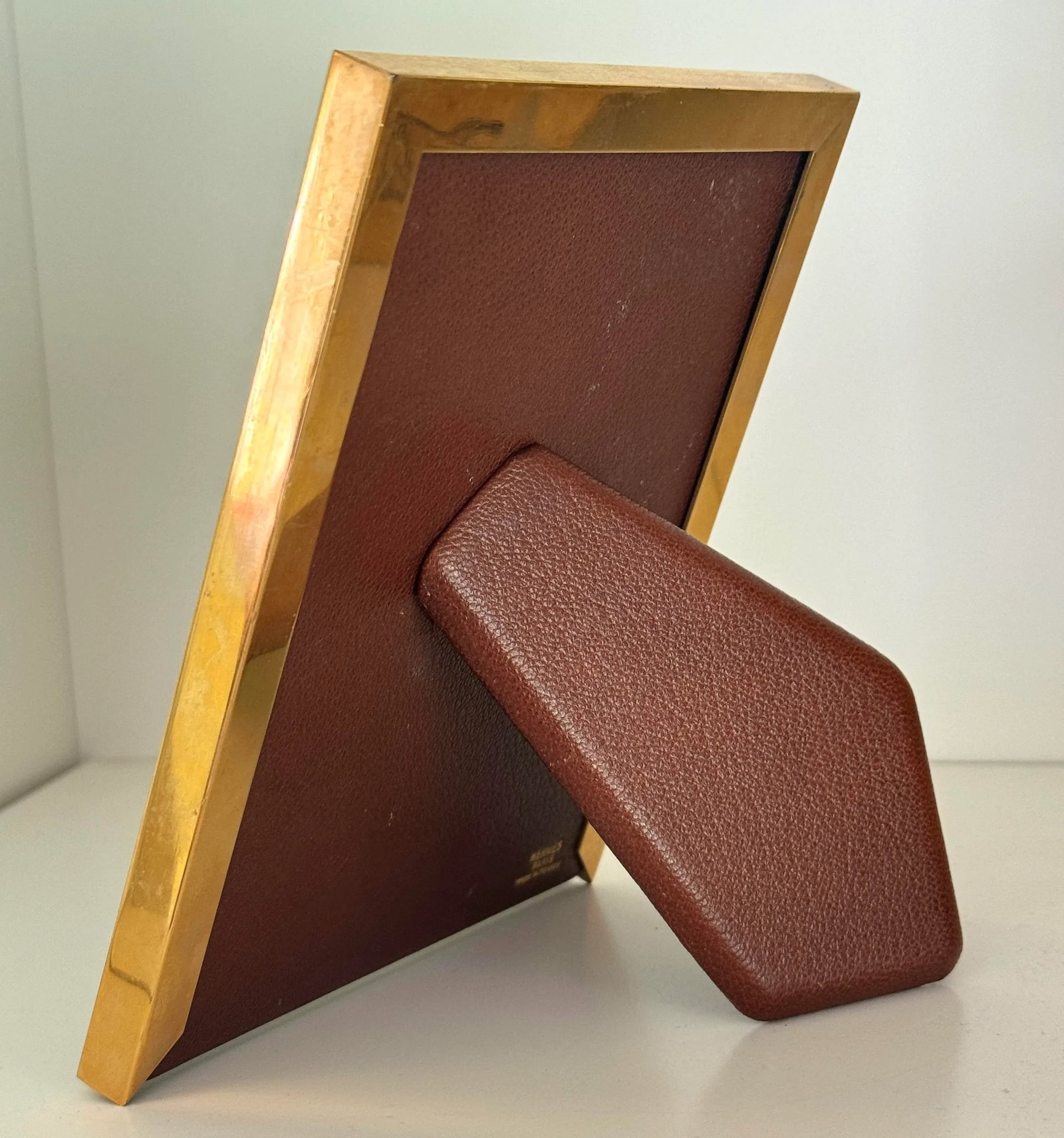 Vintage Hermes Tortoise Brass Picture Frame - 5