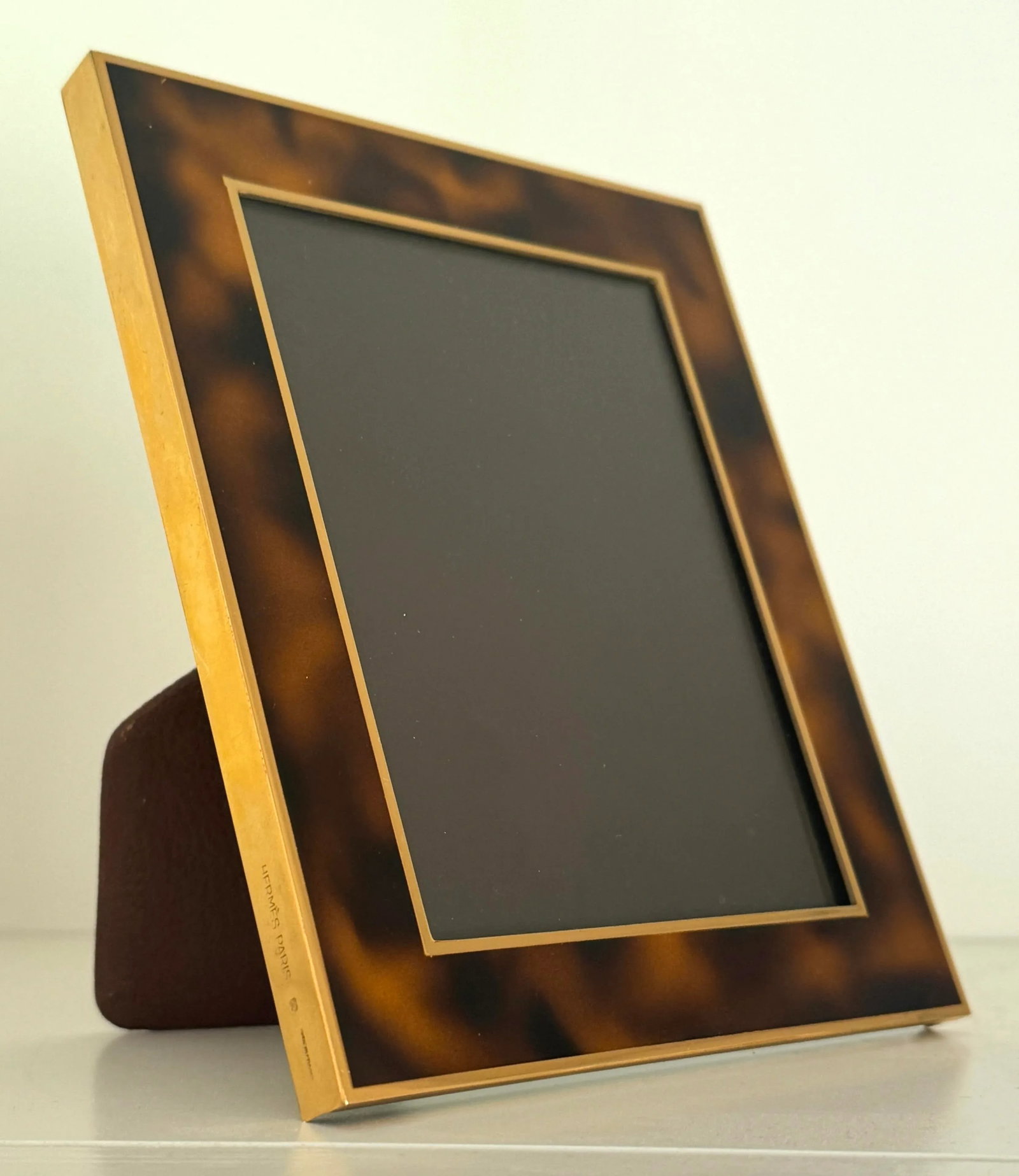 Vintage Hermes Tortoise Brass Picture Frame - 9