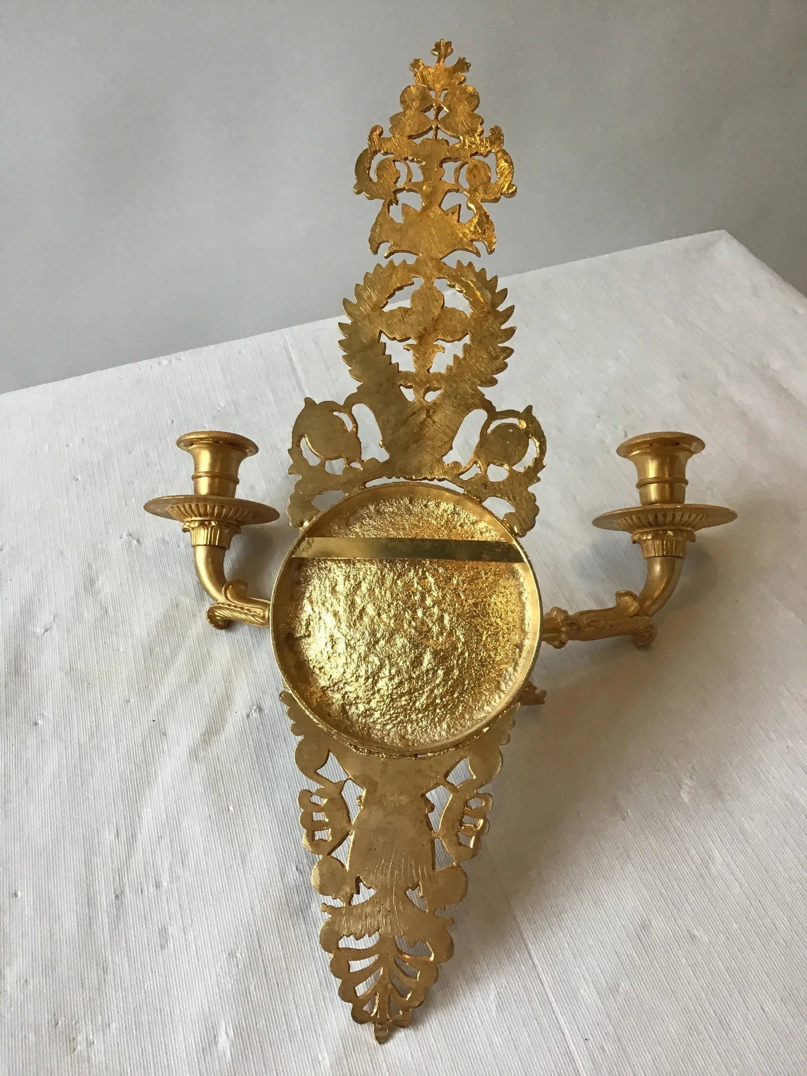 3 Versace Style Gold-Plated Lion Head Classical Sconces - 10