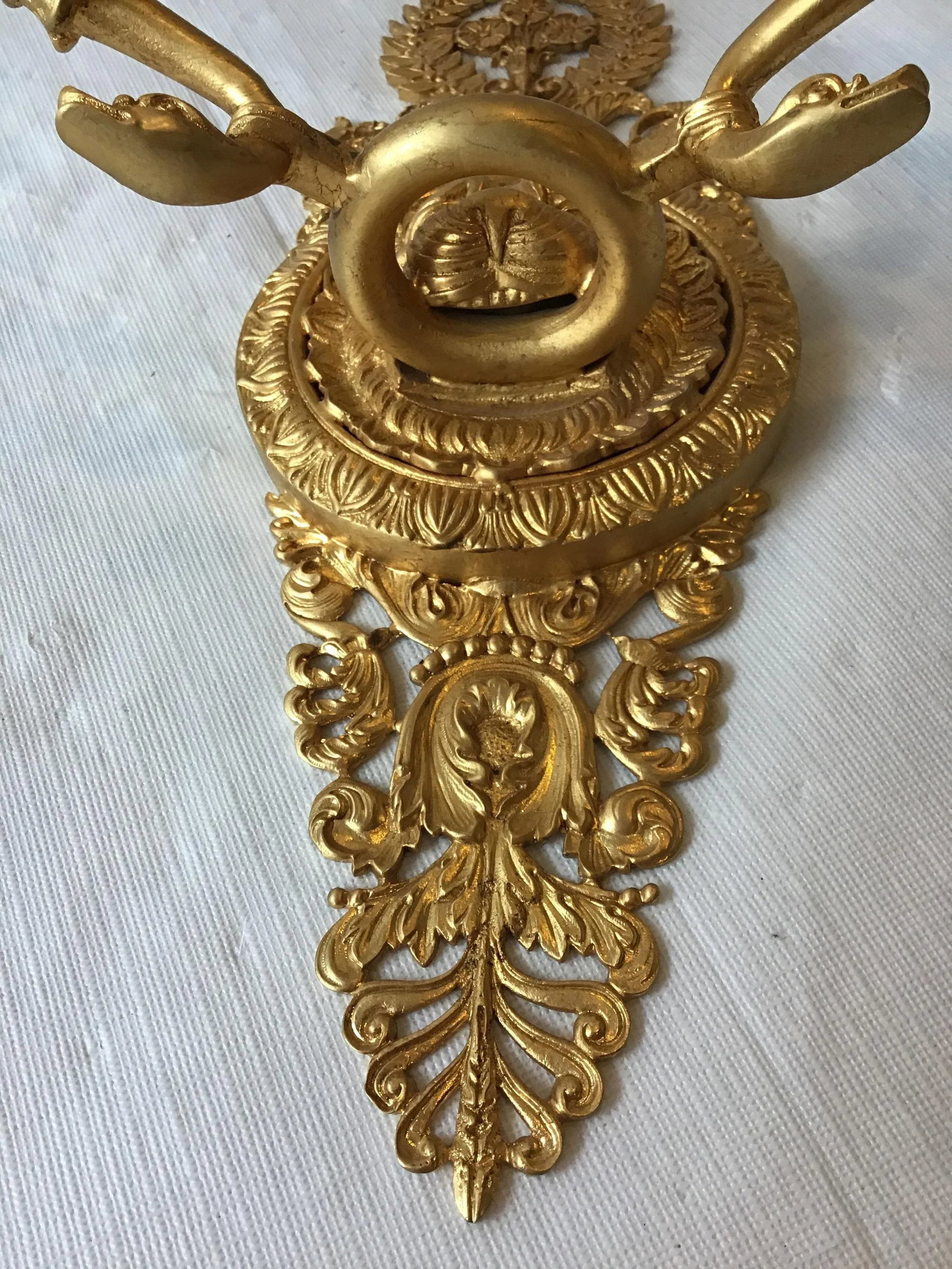 3 Versace Style Gold-Plated Lion Head Classical Sconces - 9