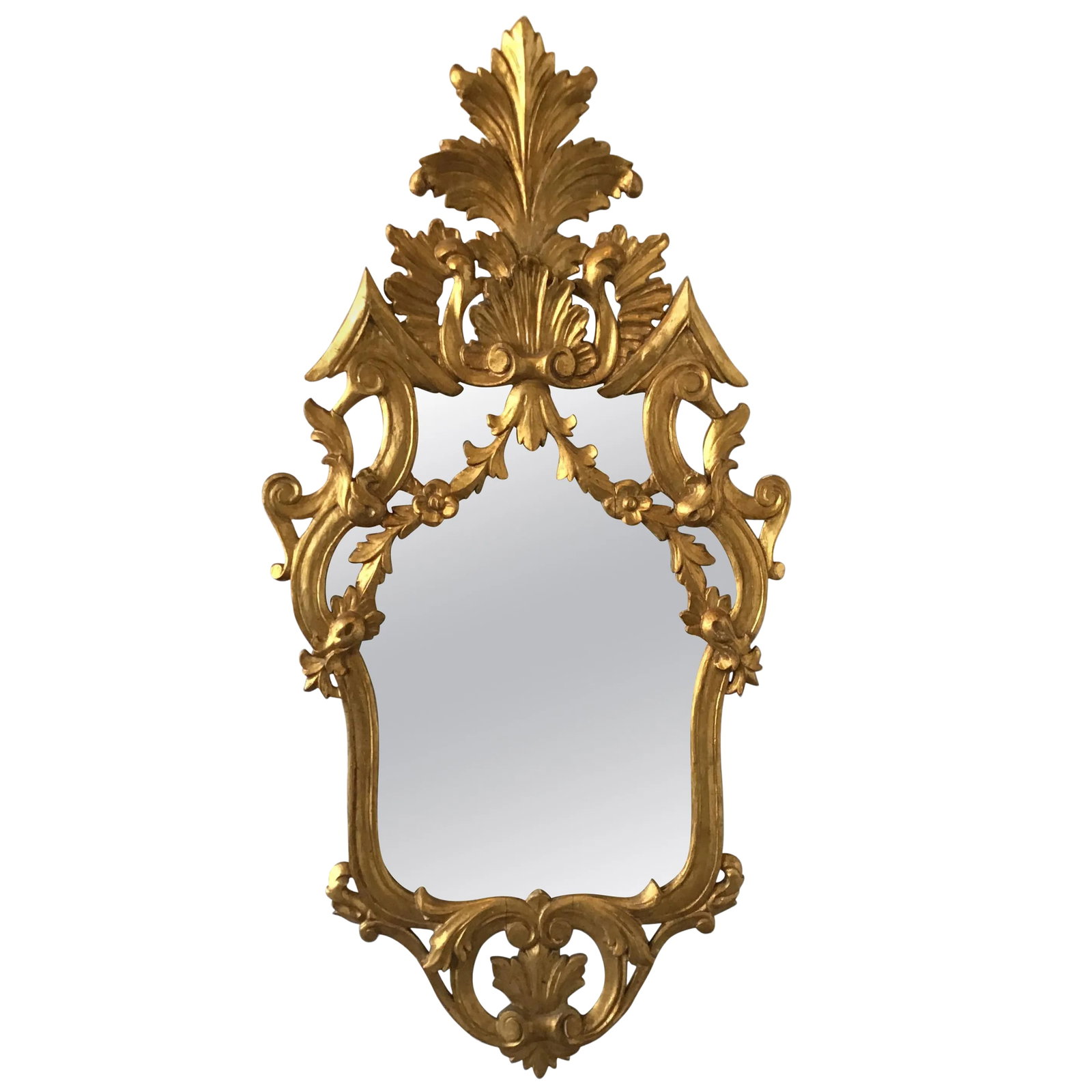 1950s Italian Gilt Carved Wood Mirror (1 of 10)