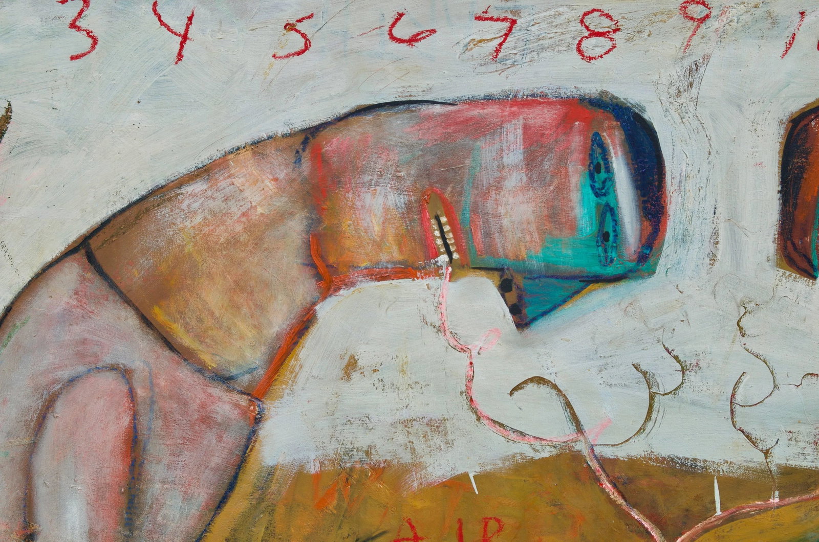 Large Oil on Canvas in the Style of Jean-Michel Basquiat - 2