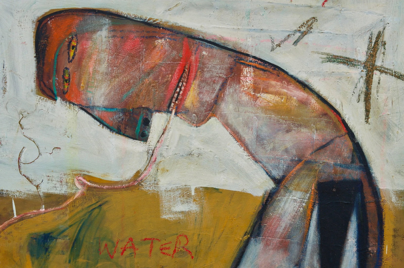 Large Oil on Canvas in the Style of Jean-Michel Basquiat - 4