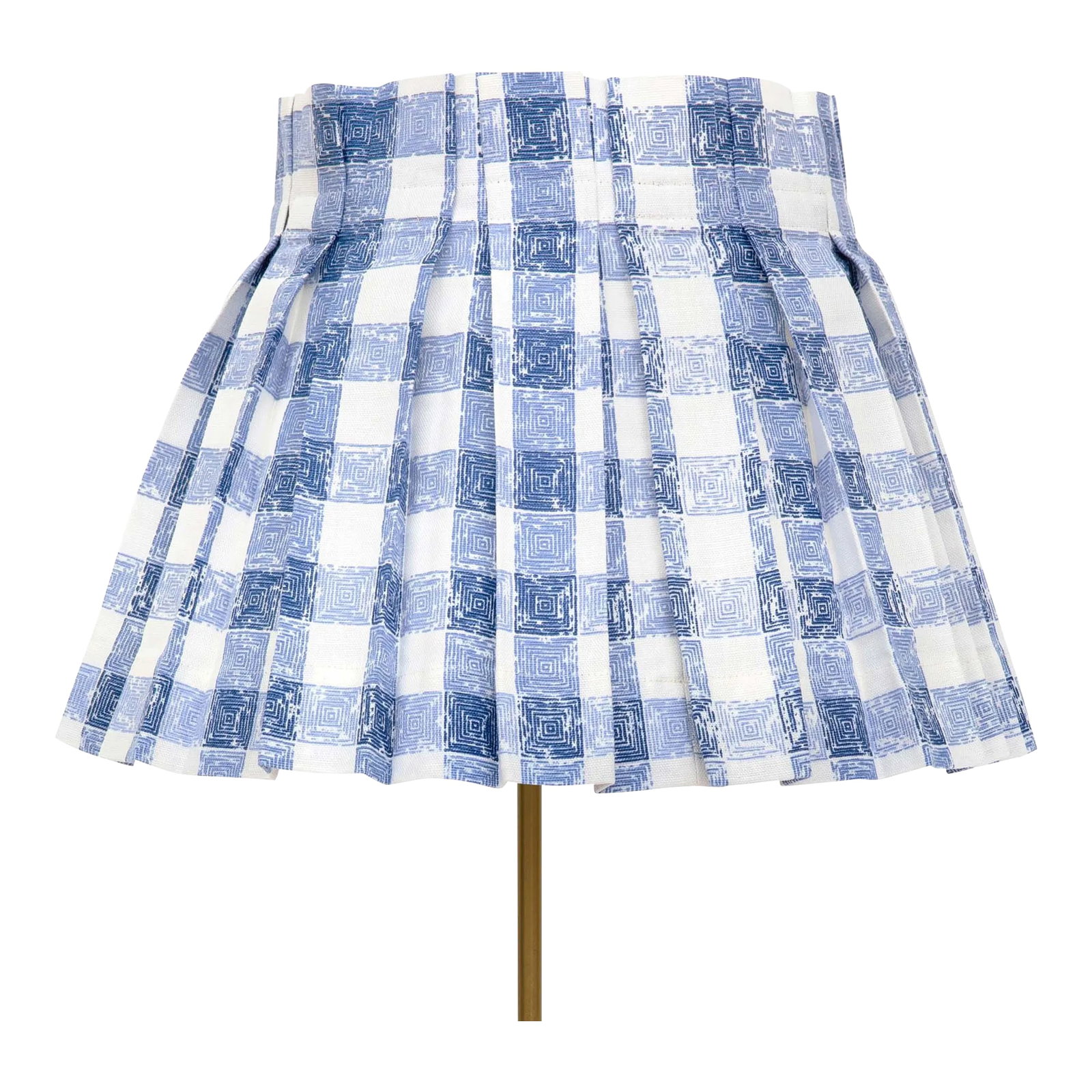 Delft Blue Gingham Lamp Shade Cover by Palm Orleans X Alice Palmer (1 of 3)