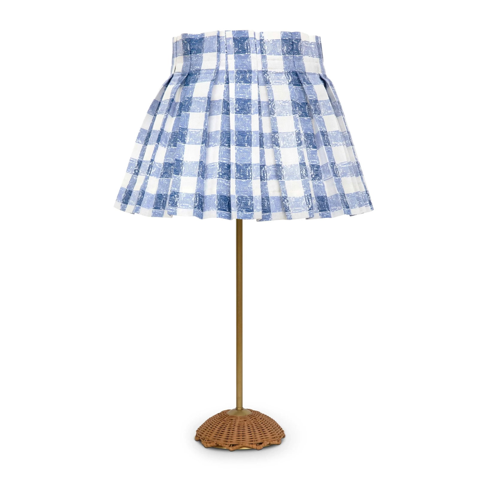 Delft Blue Gingham Lamp Shade Cover by Palm Orleans X Alice Palmer - 2