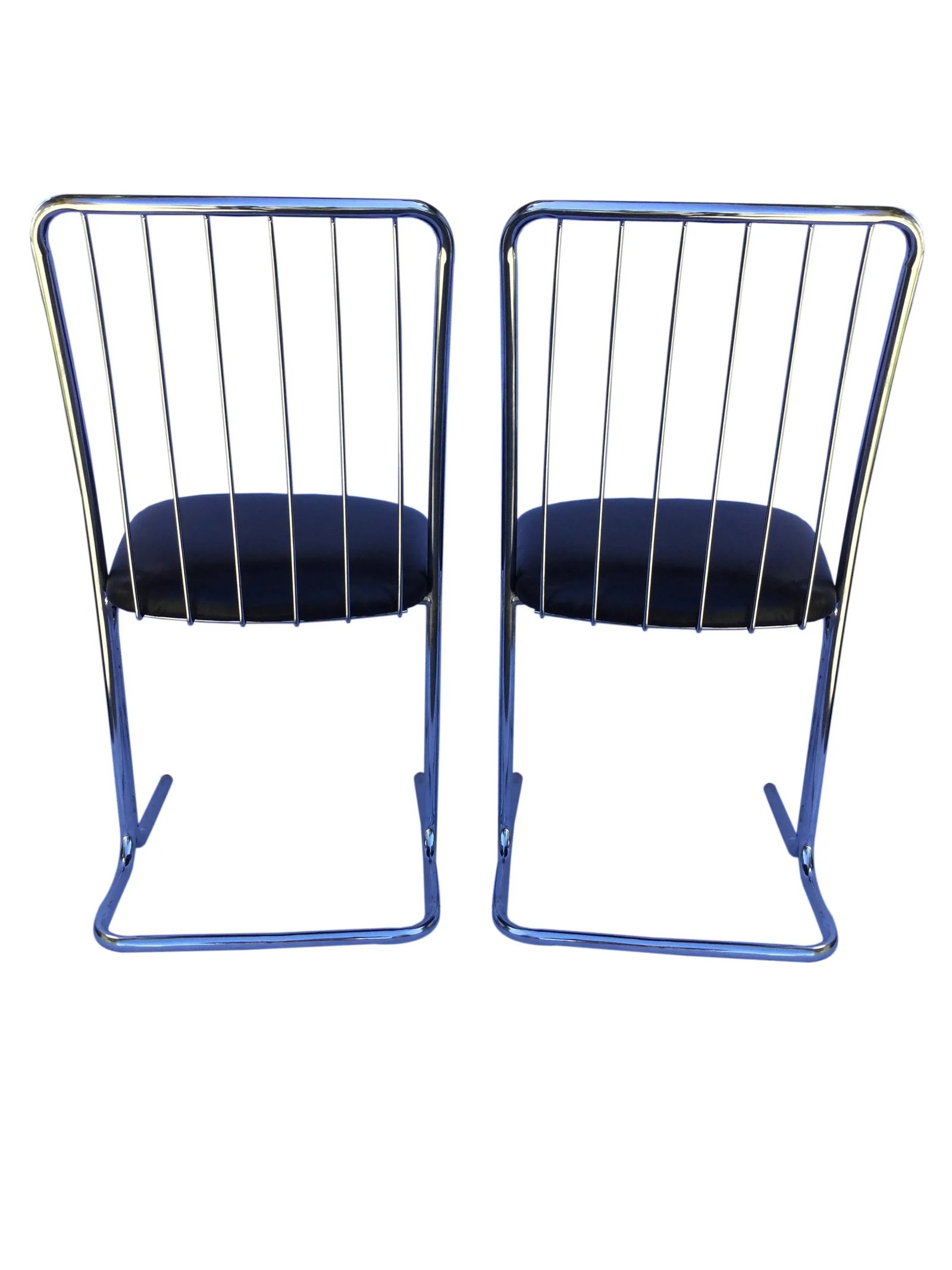 Vintage Chrome Chairs- A Pair - 4