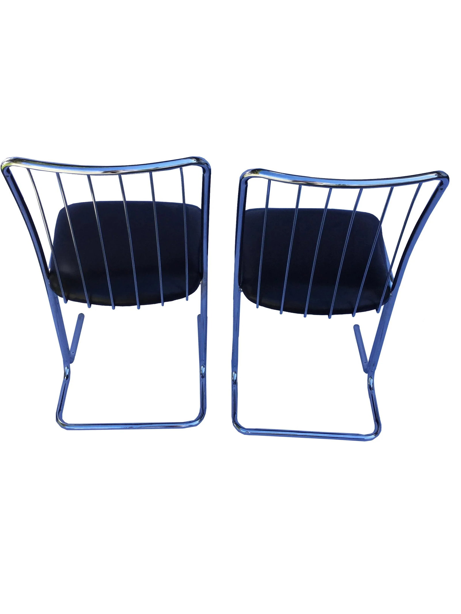 Vintage Chrome Chairs- A Pair - 6