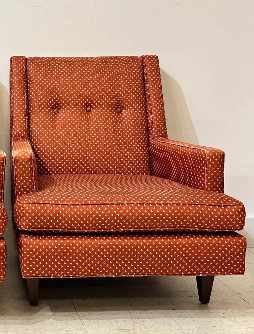 Mid 20th Century Pair Dunbar Chairs Mister Model #5301 Edward Wormley - 3