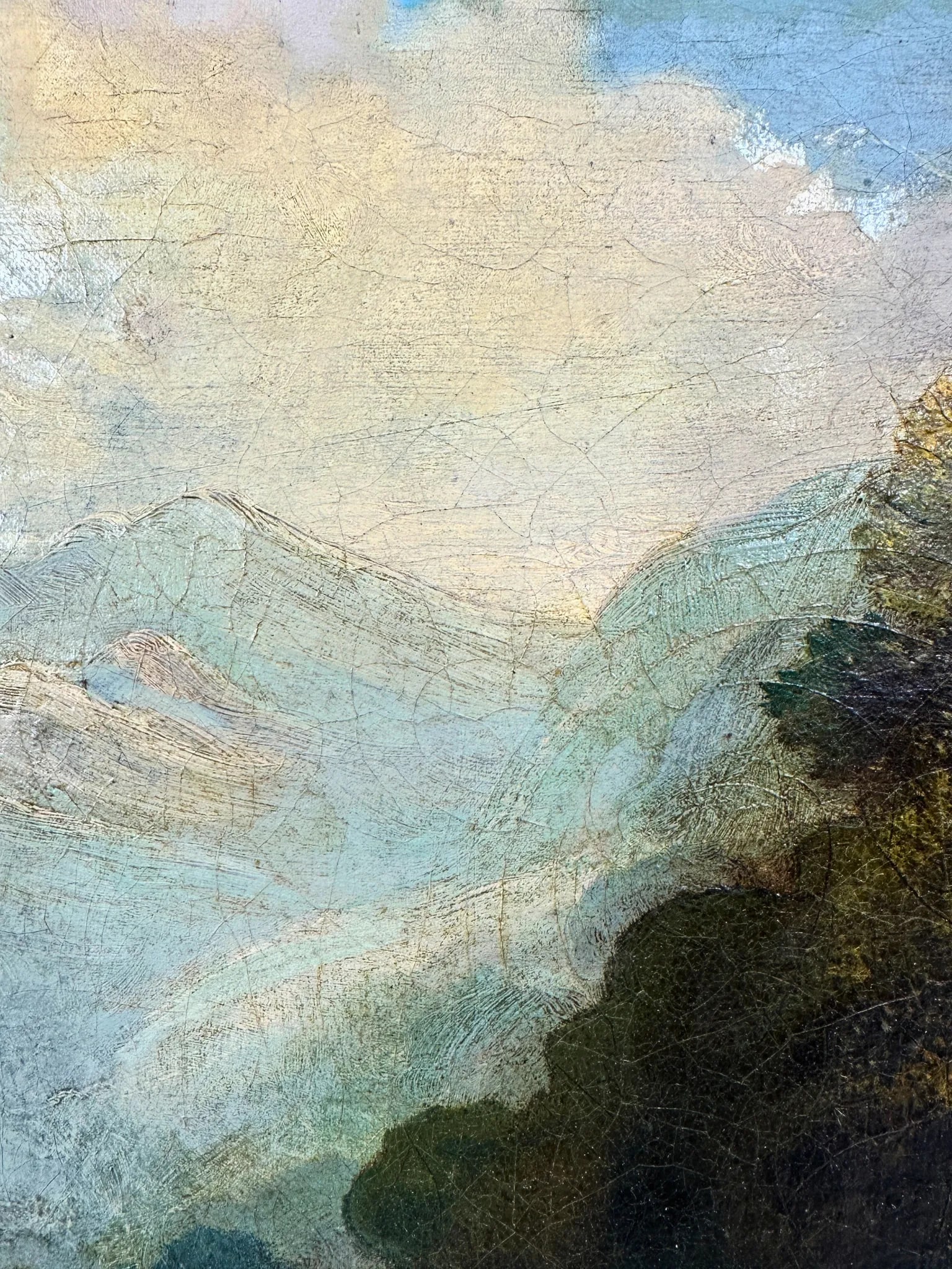 19th Century Landscape Painting Gilt Frame Antique - 6