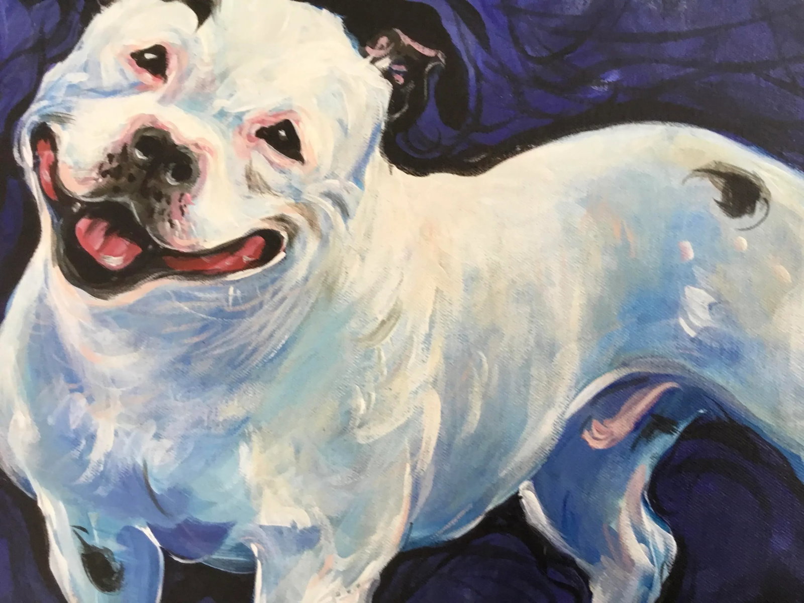 Realist "Smile" Acrylic on Canvas Painting of a Dog by T.Nivina - 3