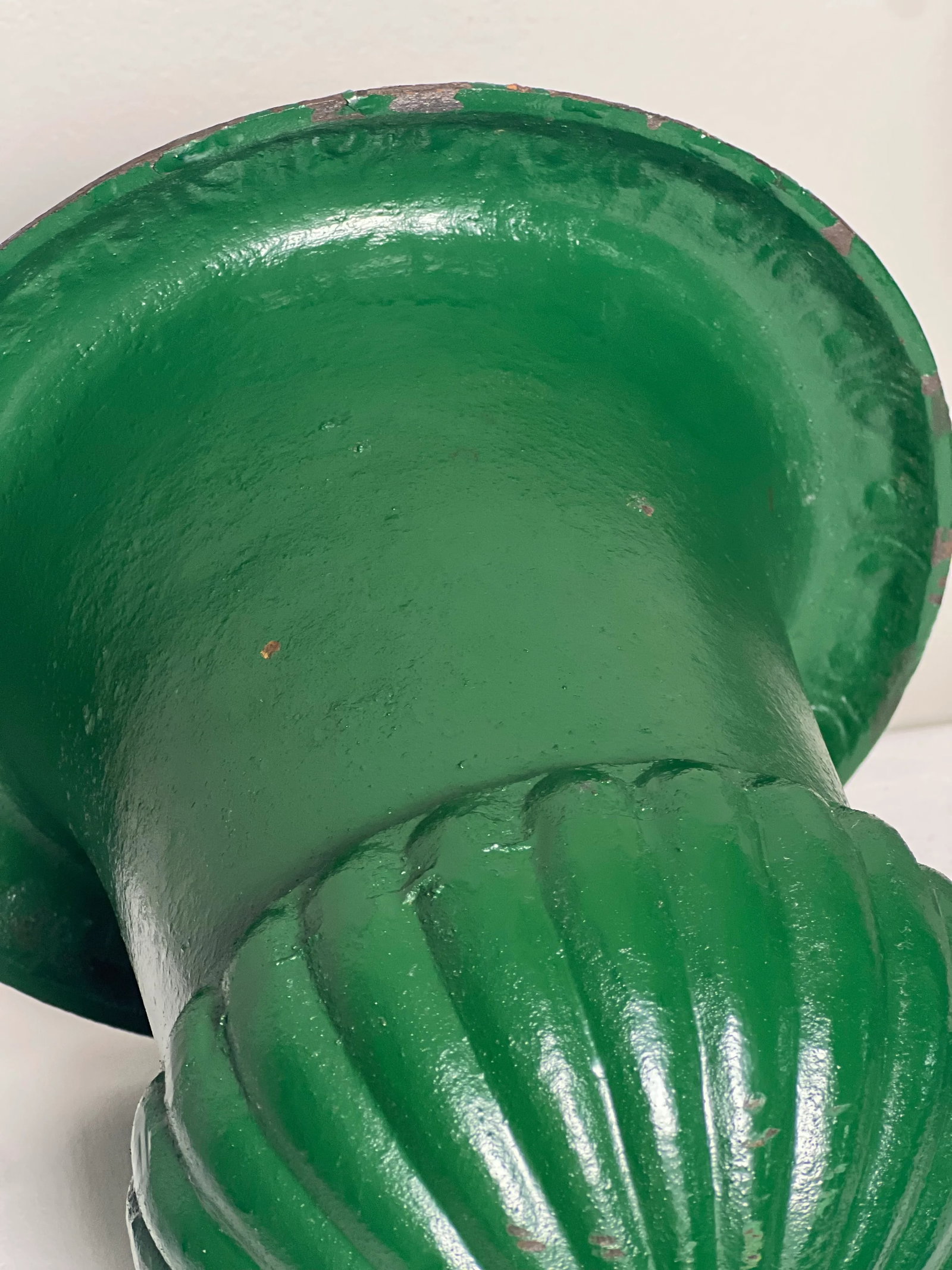 Pair of 20th Century French Green Cast Iron Urns - 11