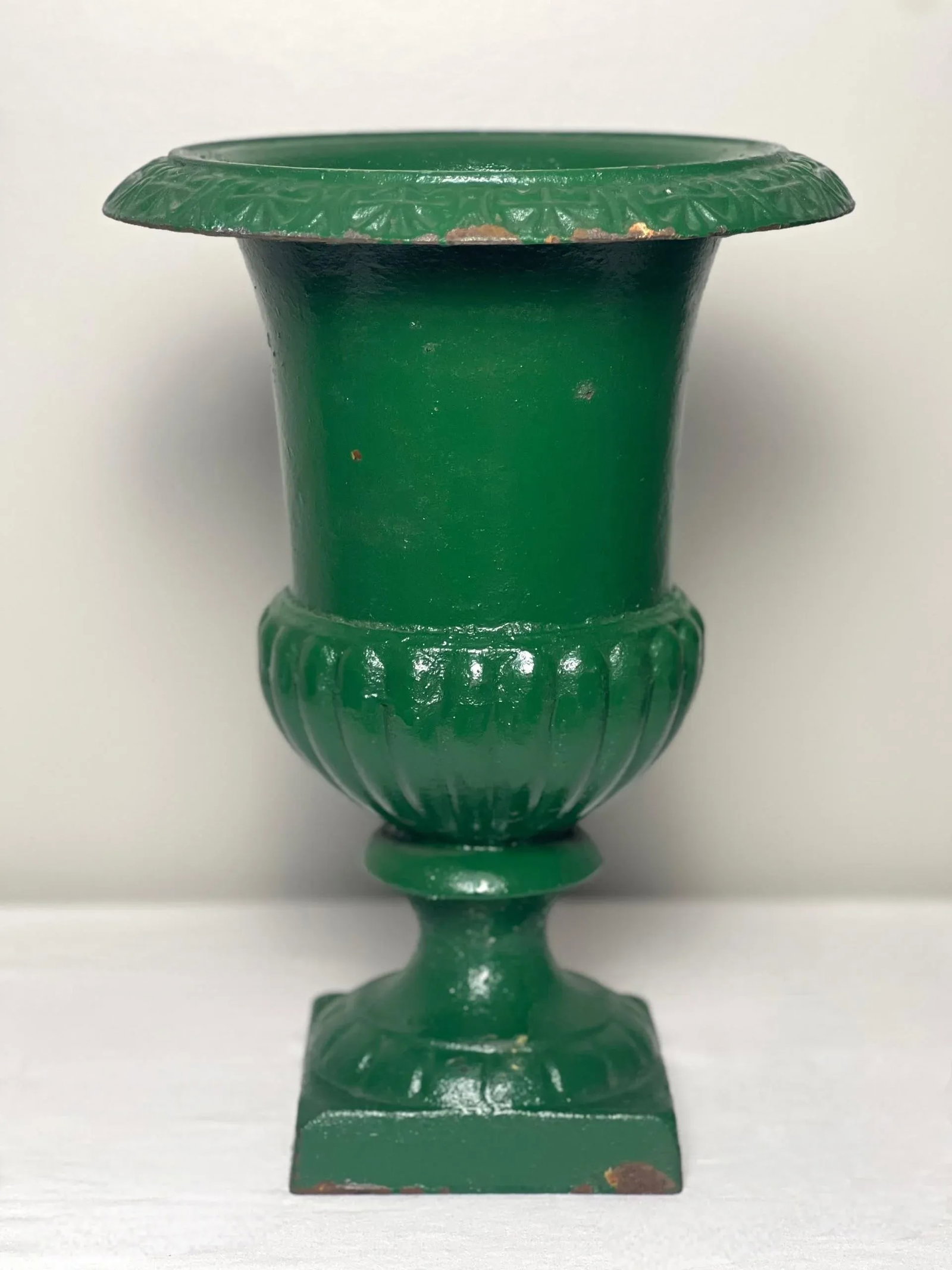 Pair of 20th Century French Green Cast Iron Urns - 3