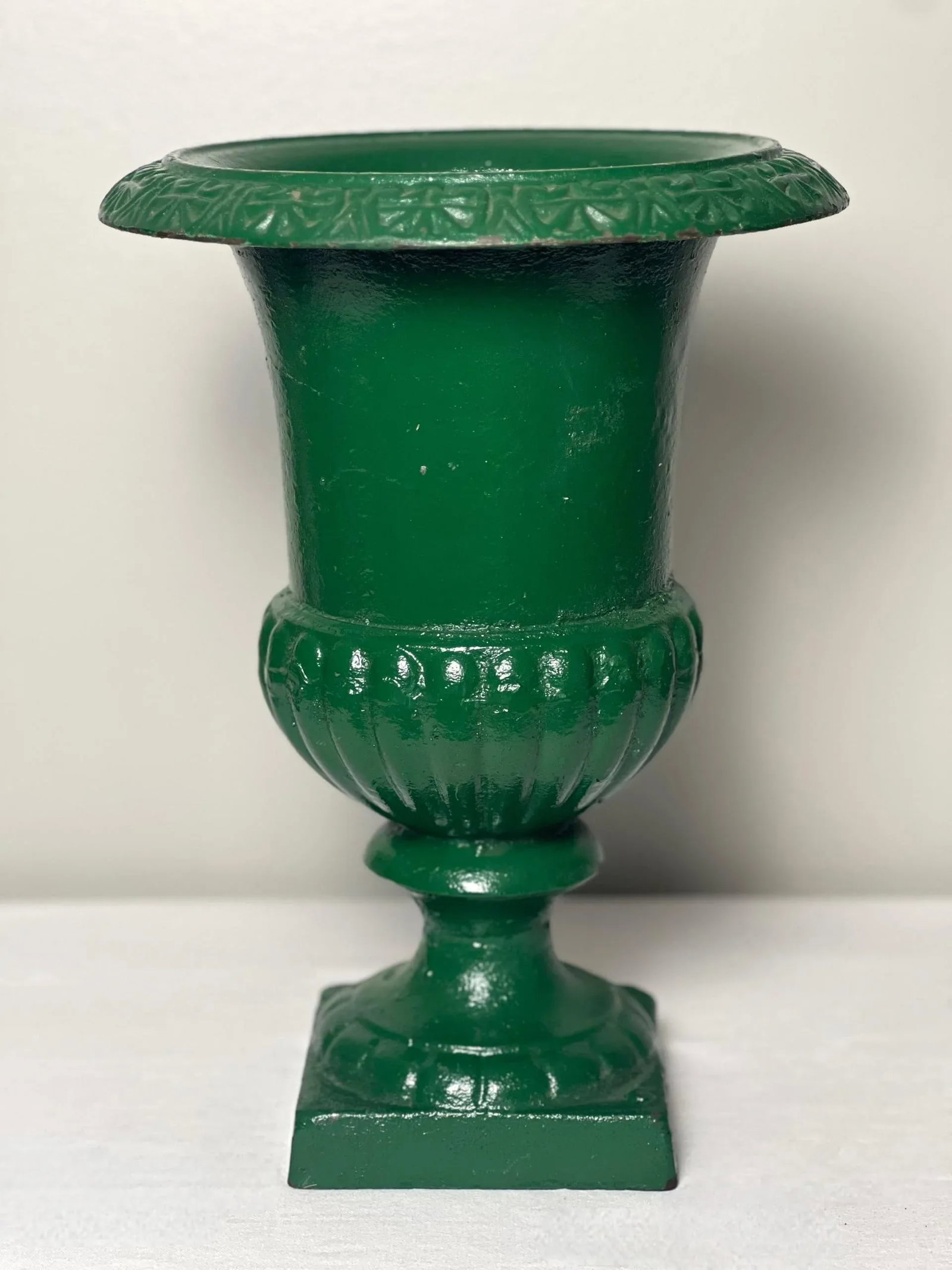 Pair of 20th Century French Green Cast Iron Urns - 4