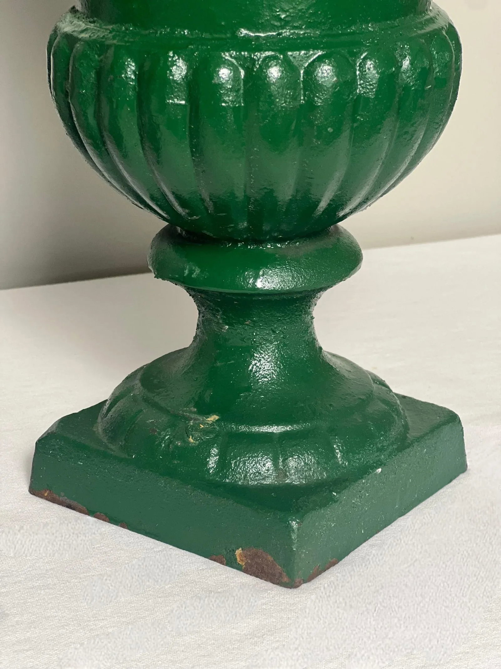 Pair of 20th Century French Green Cast Iron Urns - 6