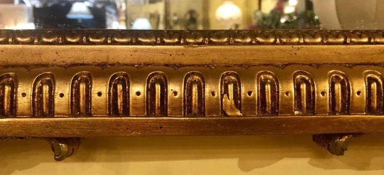 Hollywood Regency Carved Wall Console or Over the Mantle Mirror - 10