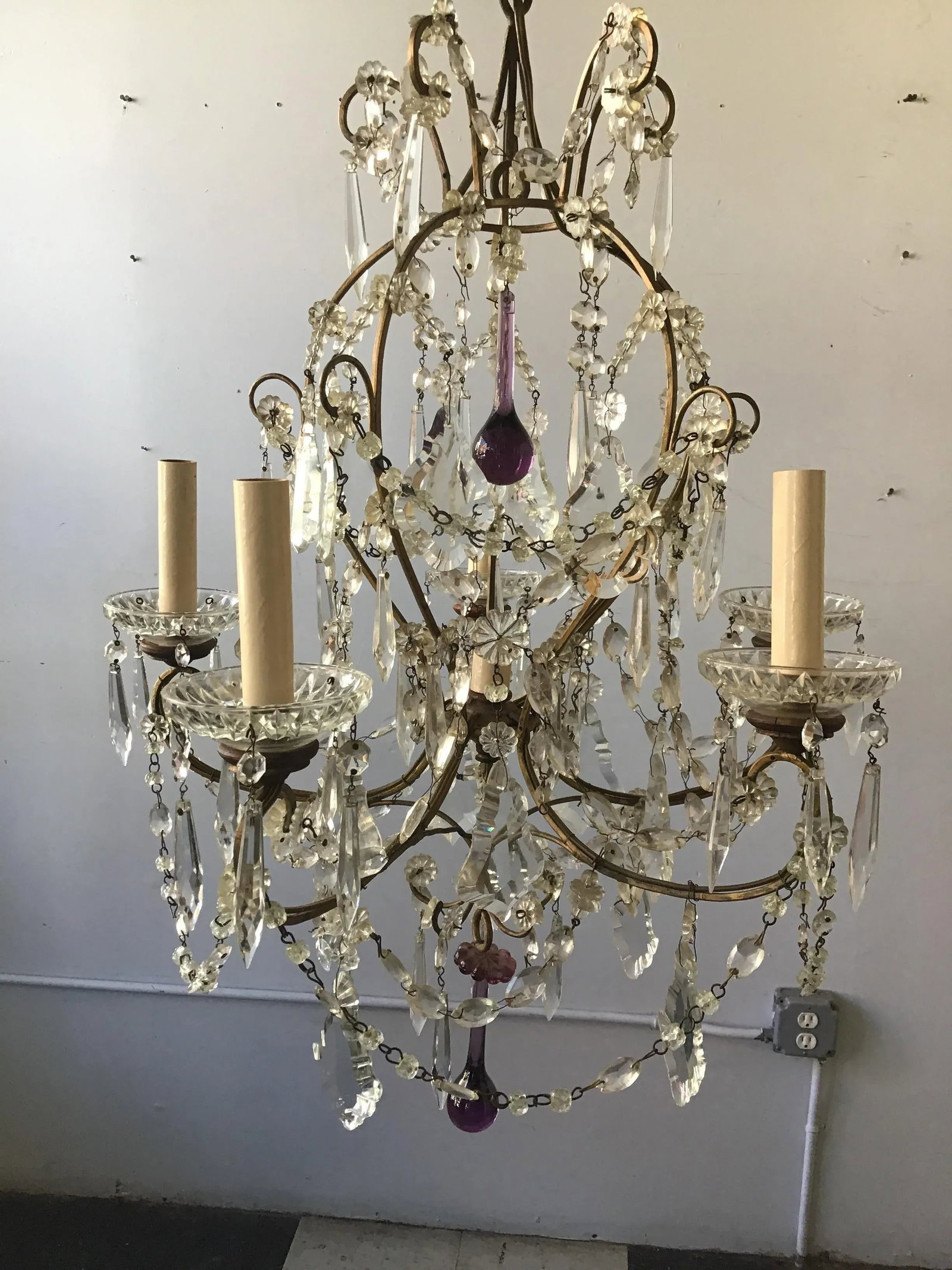 1960s Italian Crystal Chandelier - 4