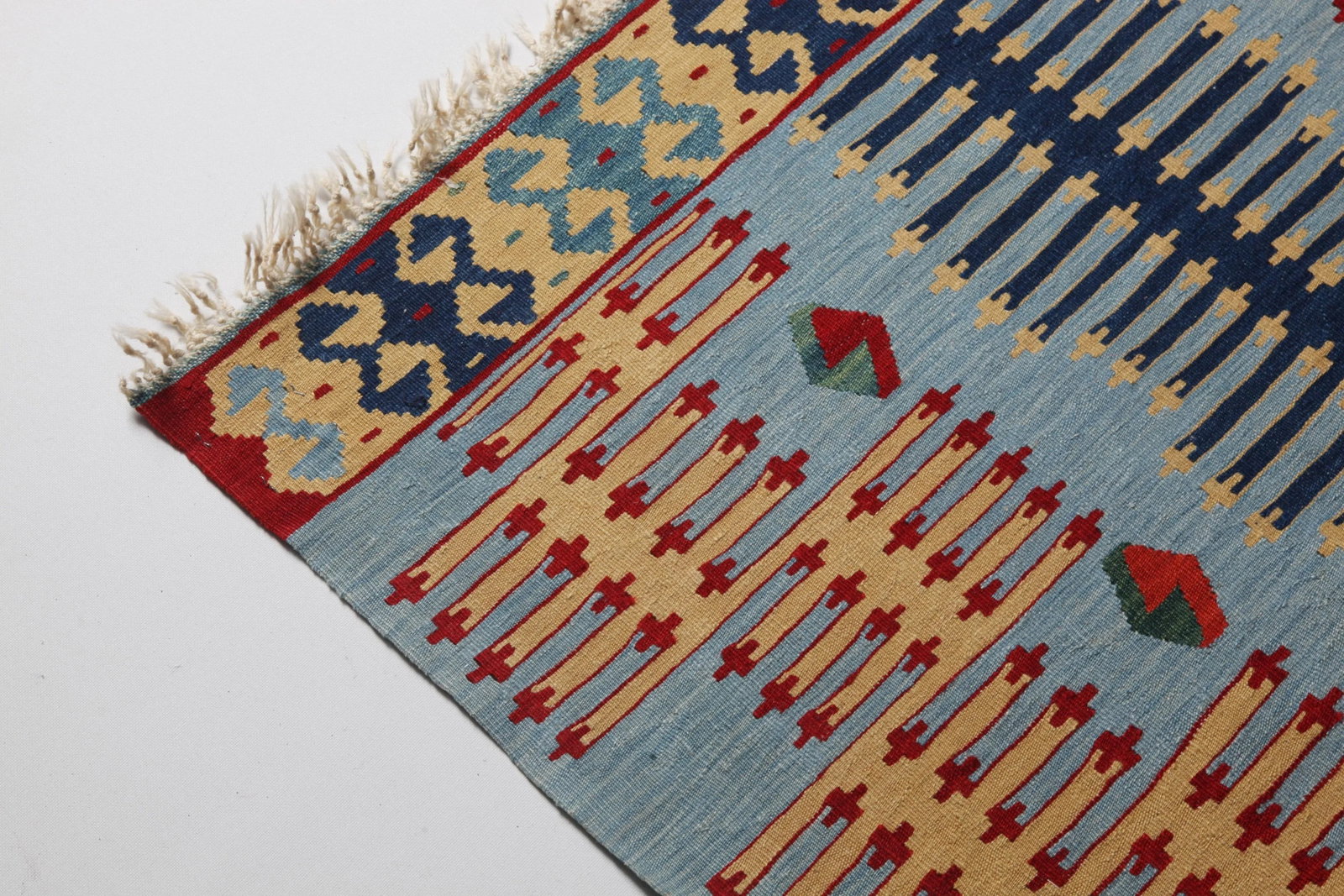 Handwoven Modern Oushak Reprodaction Fine Kilim - 10