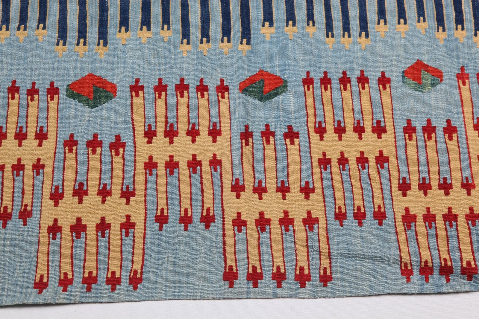 Handwoven Modern Oushak Reprodaction Fine Kilim - 11