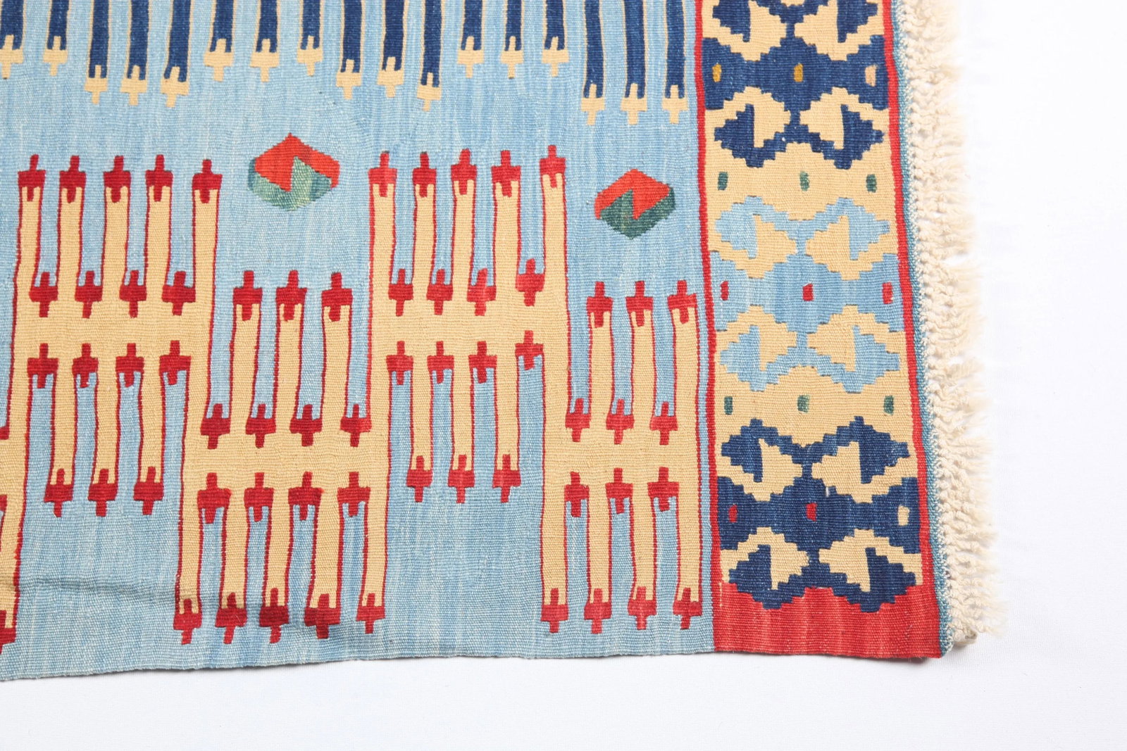 Handwoven Modern Oushak Reprodaction Fine Kilim - 3
