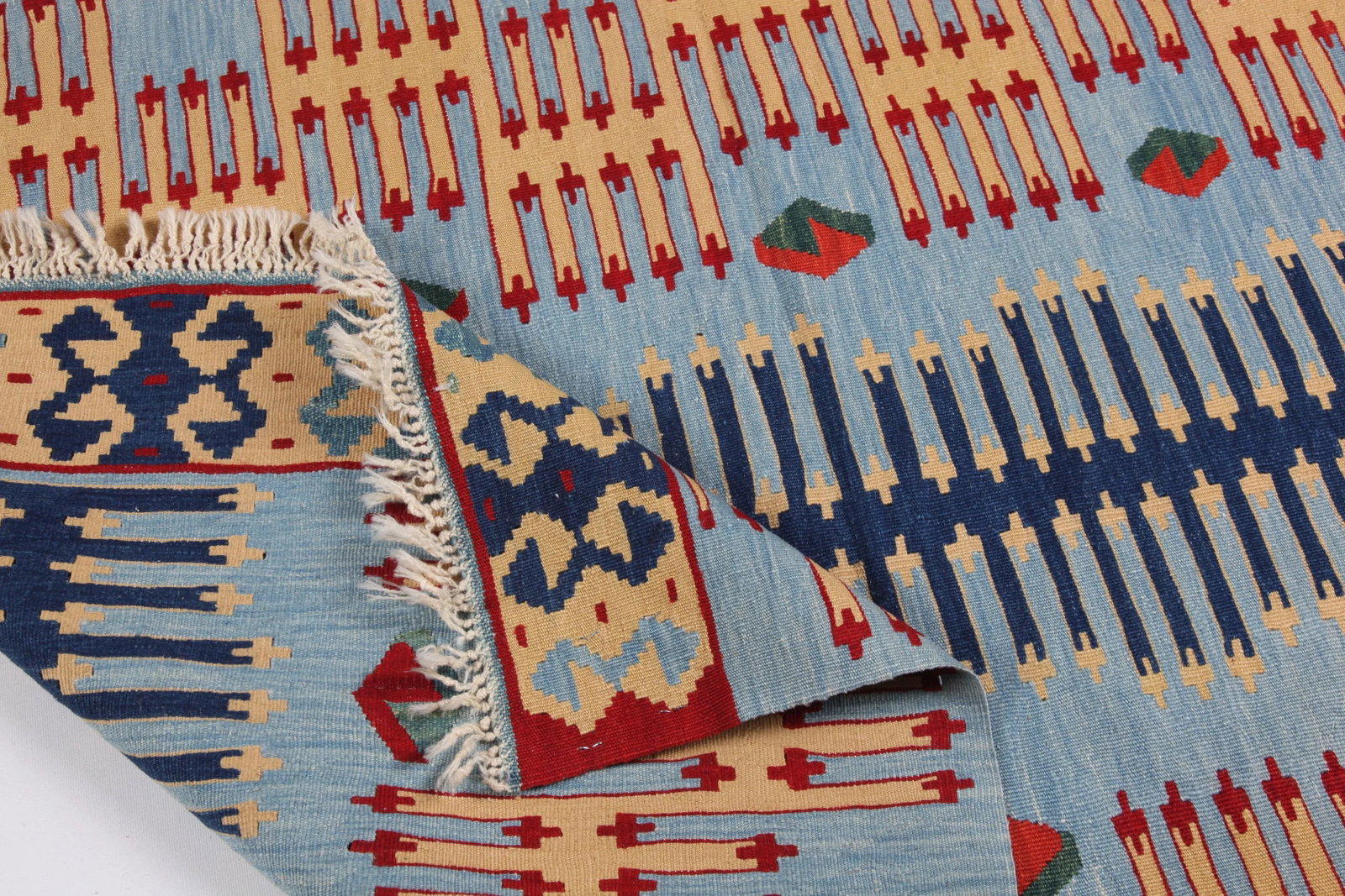 Handwoven Modern Oushak Reprodaction Fine Kilim - 4