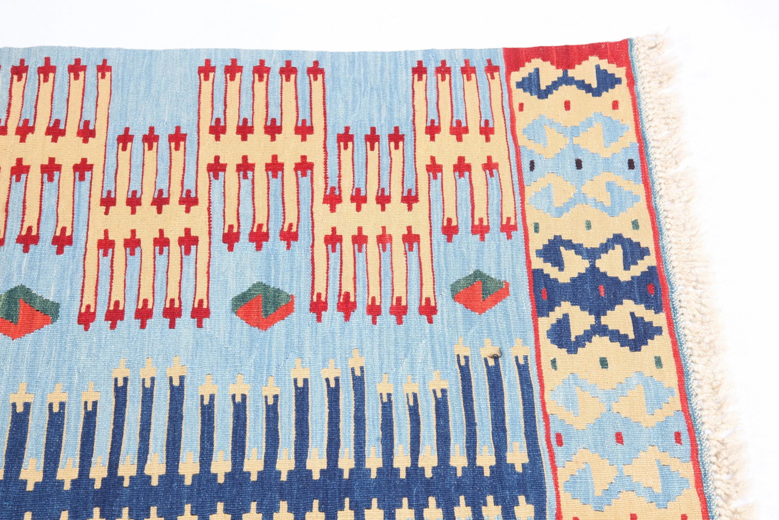 Handwoven Modern Oushak Reprodaction Fine Kilim - 6