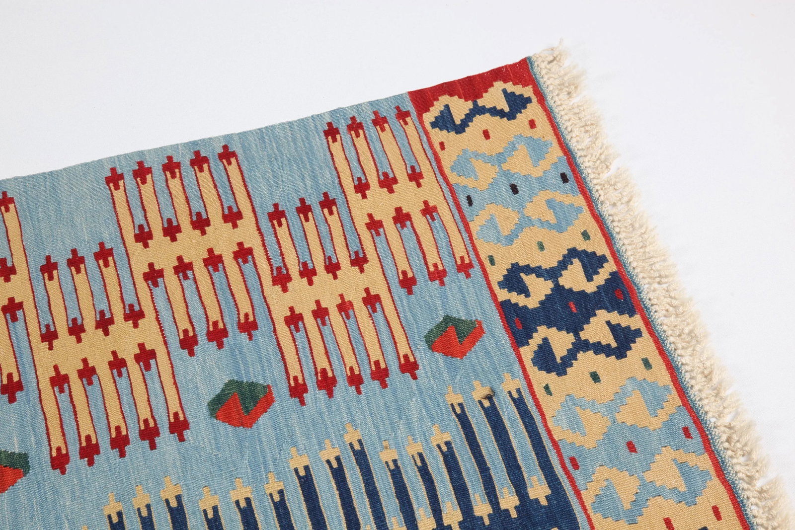 Handwoven Modern Oushak Reprodaction Fine Kilim - 8