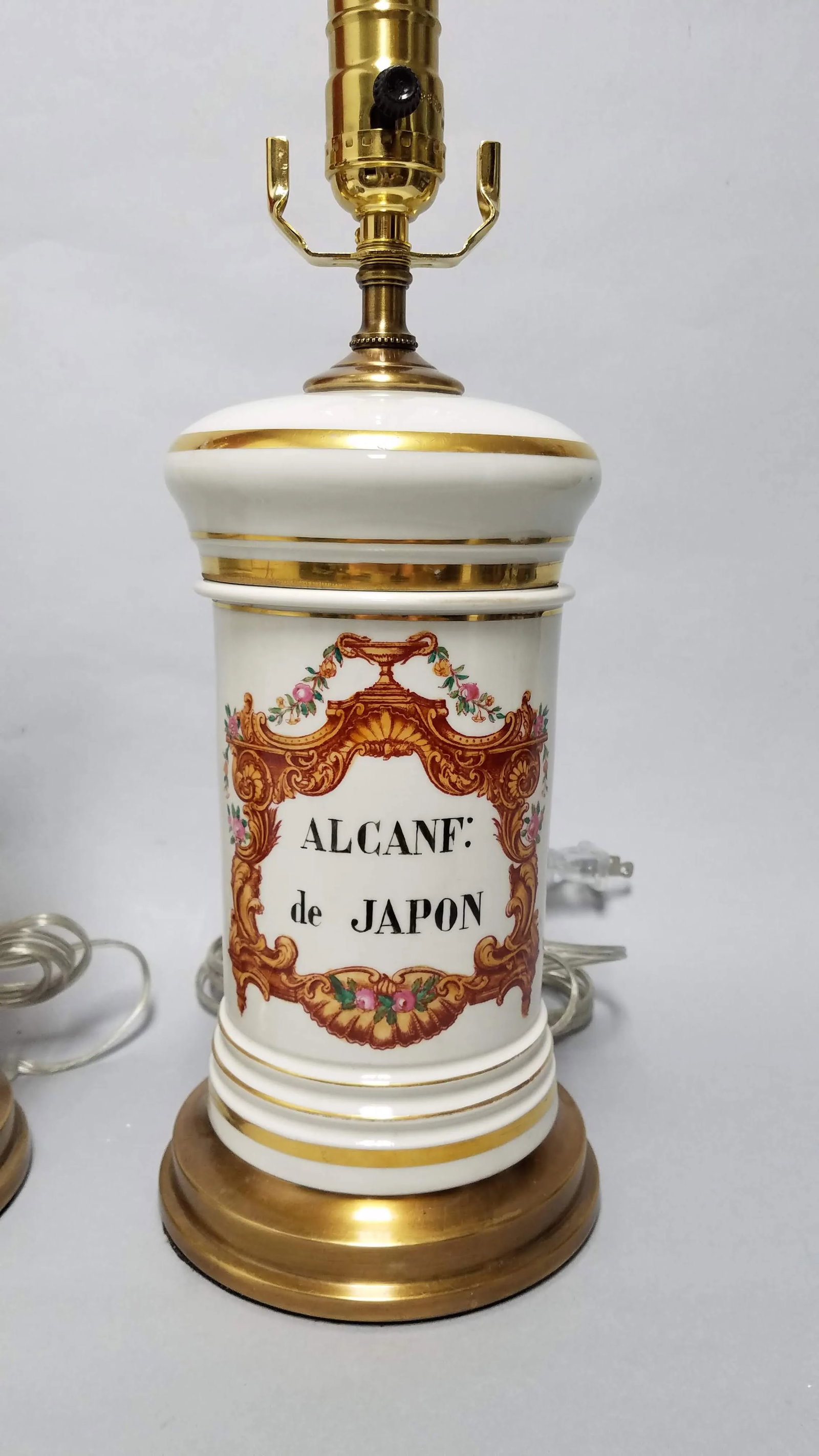 19th Century French Apothecary Jar Lamps - A Pair - 7