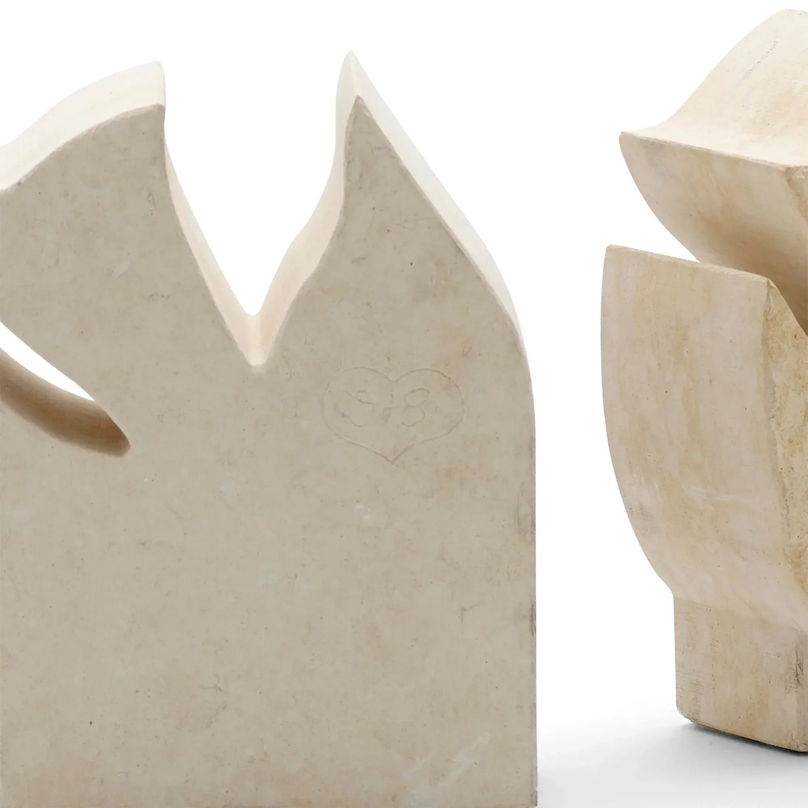 1970s Vintage Soapstone Dove Bookends- A Pair - 3