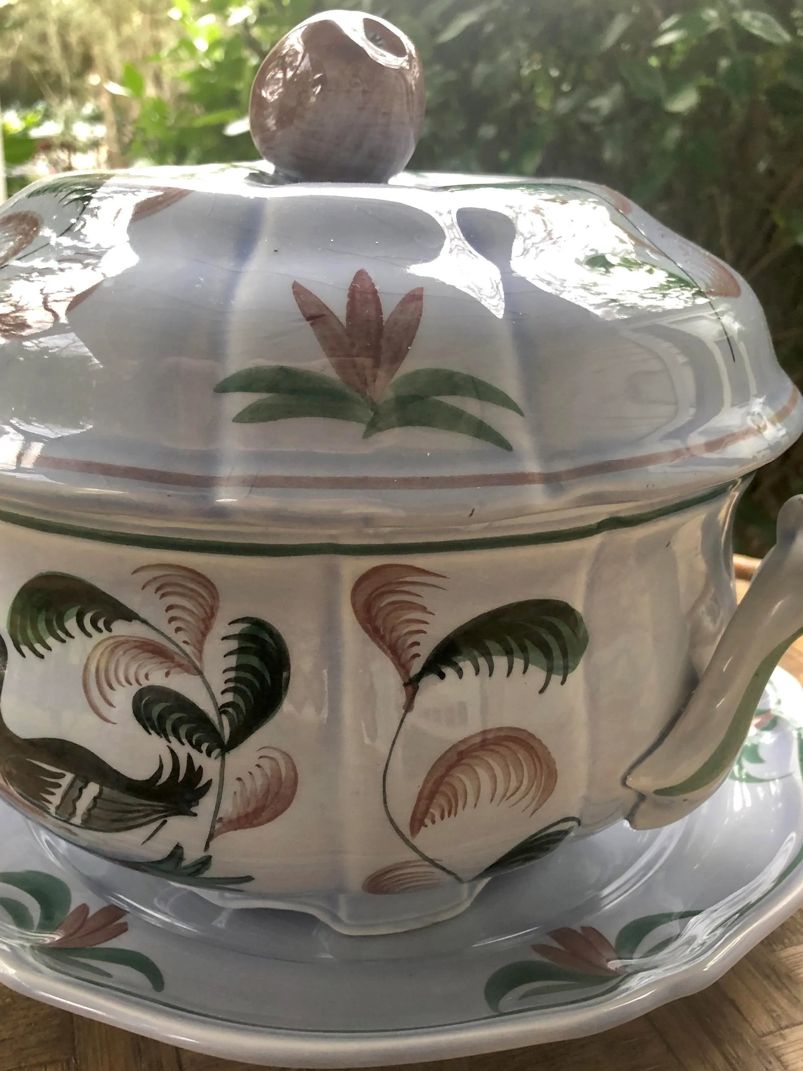 Mid 20th Century Longchamp "Blue Duck" French Faience Majolica Soup Tureen - 10