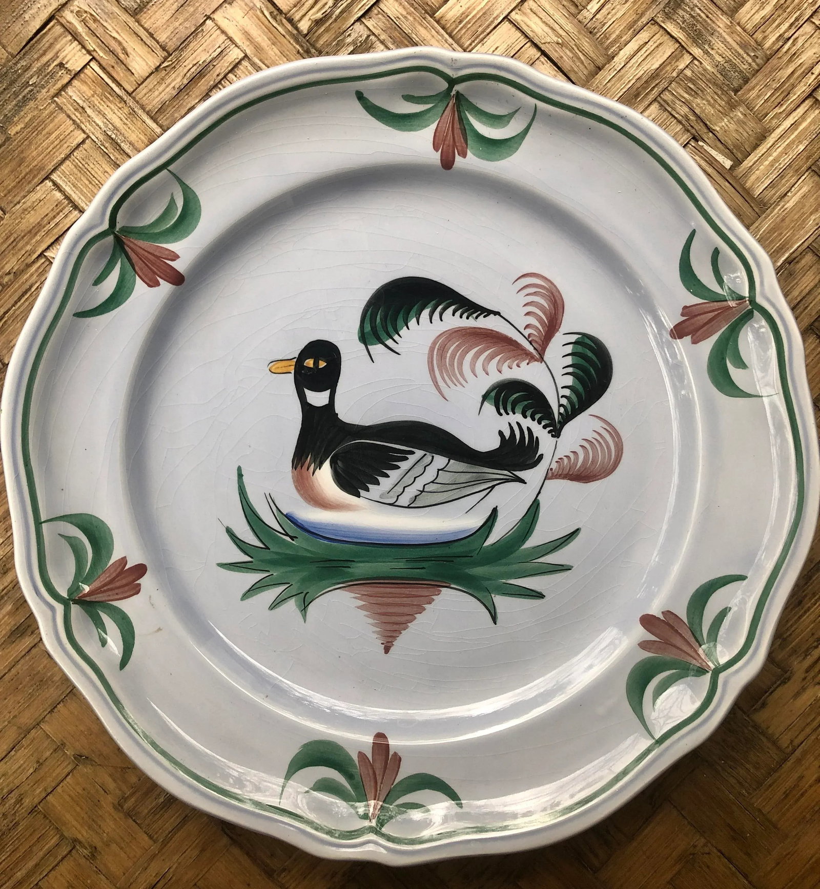 Mid 20th Century Longchamp "Blue Duck" French Faience Majolica Soup Tureen - 6