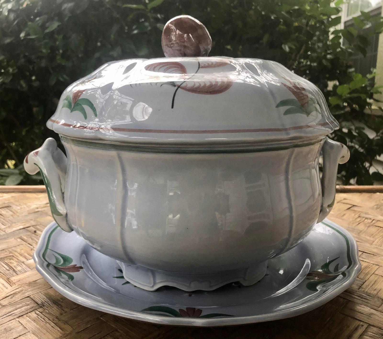 Mid 20th Century Longchamp "Blue Duck" French Faience Majolica Soup Tureen - 8