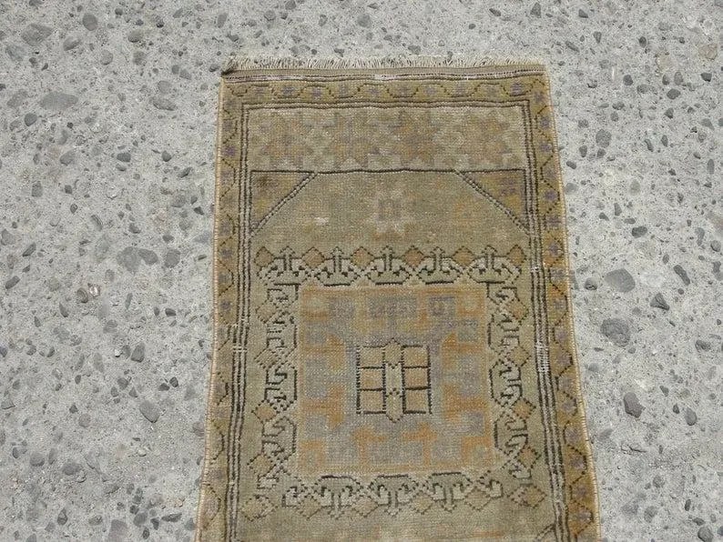 Hand Wowen Wool Turkish Rug, Rug,Vintage Rug,Beatifull Color Combination Turkish Retro Rug, Home Dec - 10