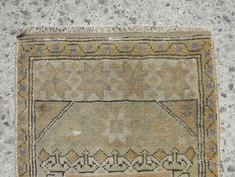 Hand Wowen Wool Turkish Rug, Rug,Vintage Rug,Beatifull Color Combination Turkish Retro Rug, Home Dec - 4