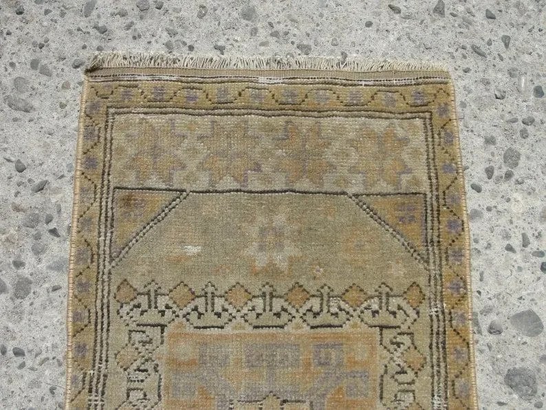 Hand Wowen Wool Turkish Rug, Rug,Vintage Rug,Beatifull Color Combination Turkish Retro Rug, Home Dec - 7