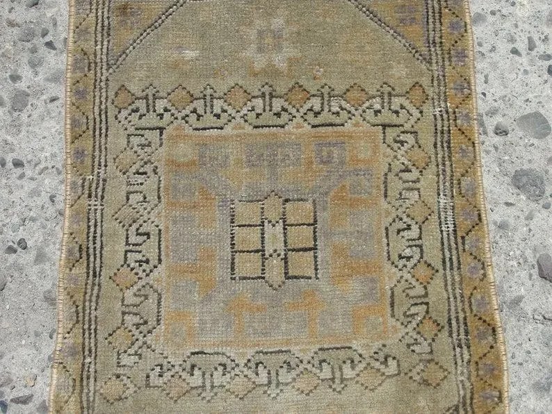 Hand Wowen Wool Turkish Rug, Rug,Vintage Rug,Beatifull Color Combination Turkish Retro Rug, Home Dec - 9