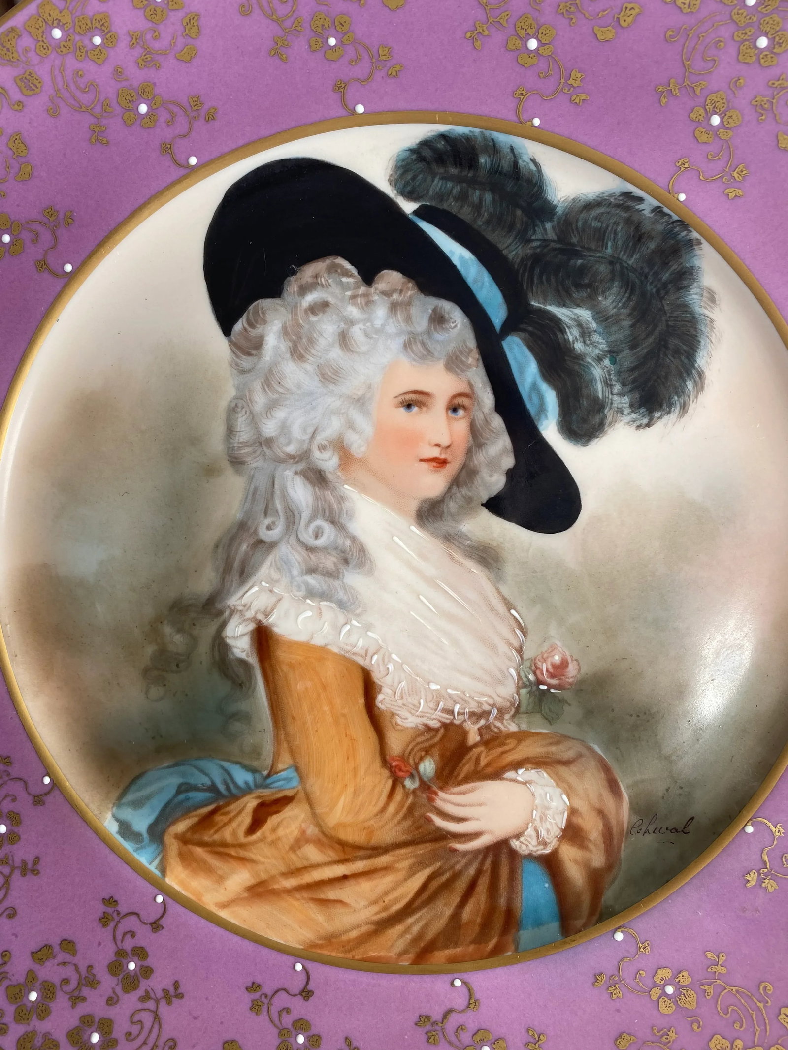 Antique Royal Vienna Signed Portrait Cabinet Plate - 6