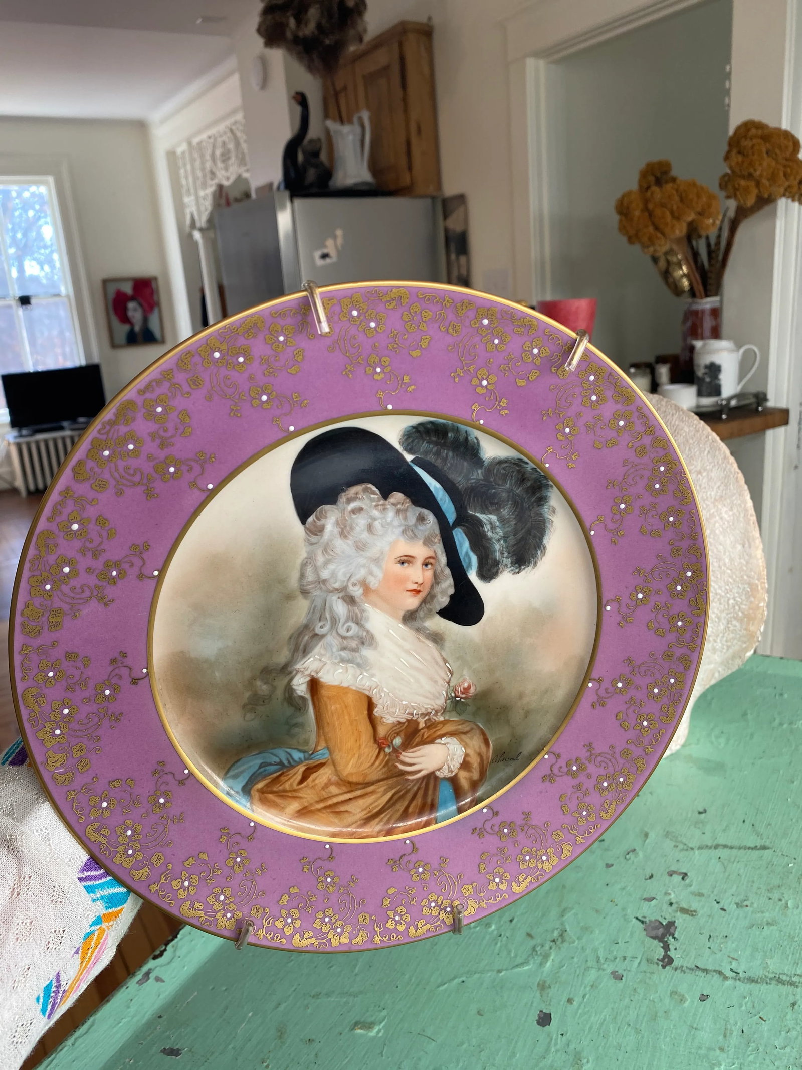 Antique Royal Vienna Signed Portrait Cabinet Plate - 7